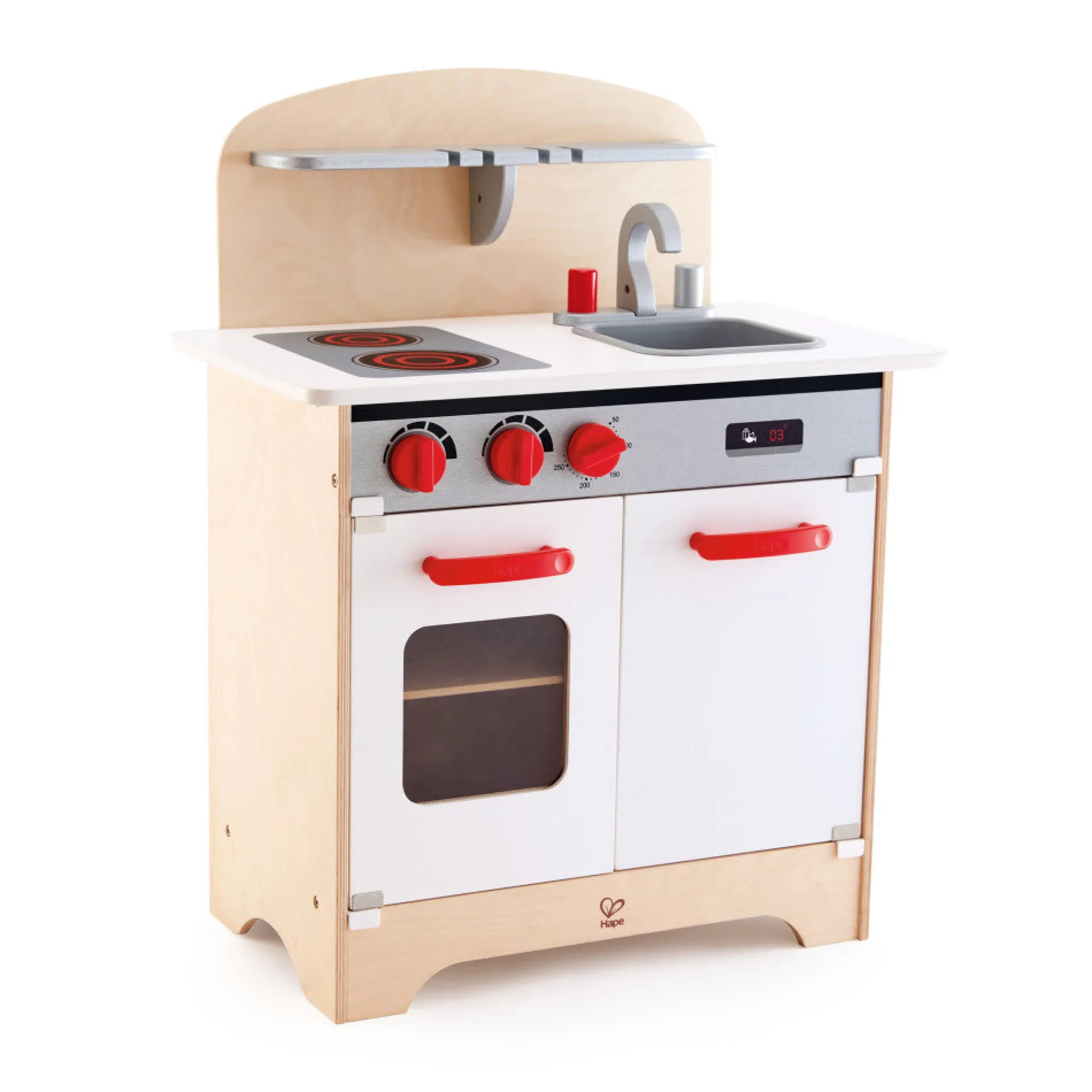 Hape Gourmet Play Kitchen - Kid's Wooden Pretend Cooking Set, White