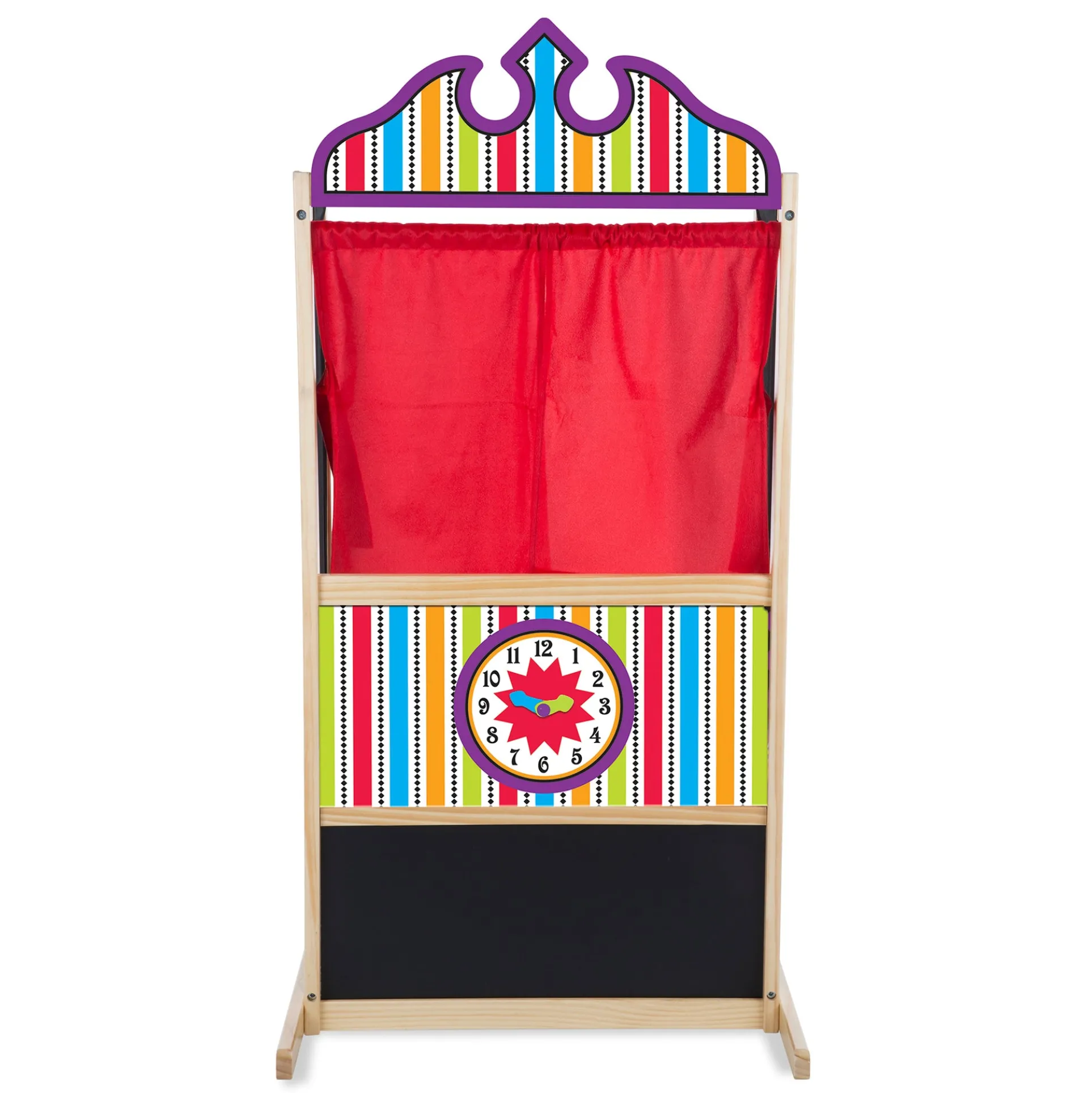 Melissa & Doug Deluxe Wooden Puppet Theater - Imaginative Play Stage