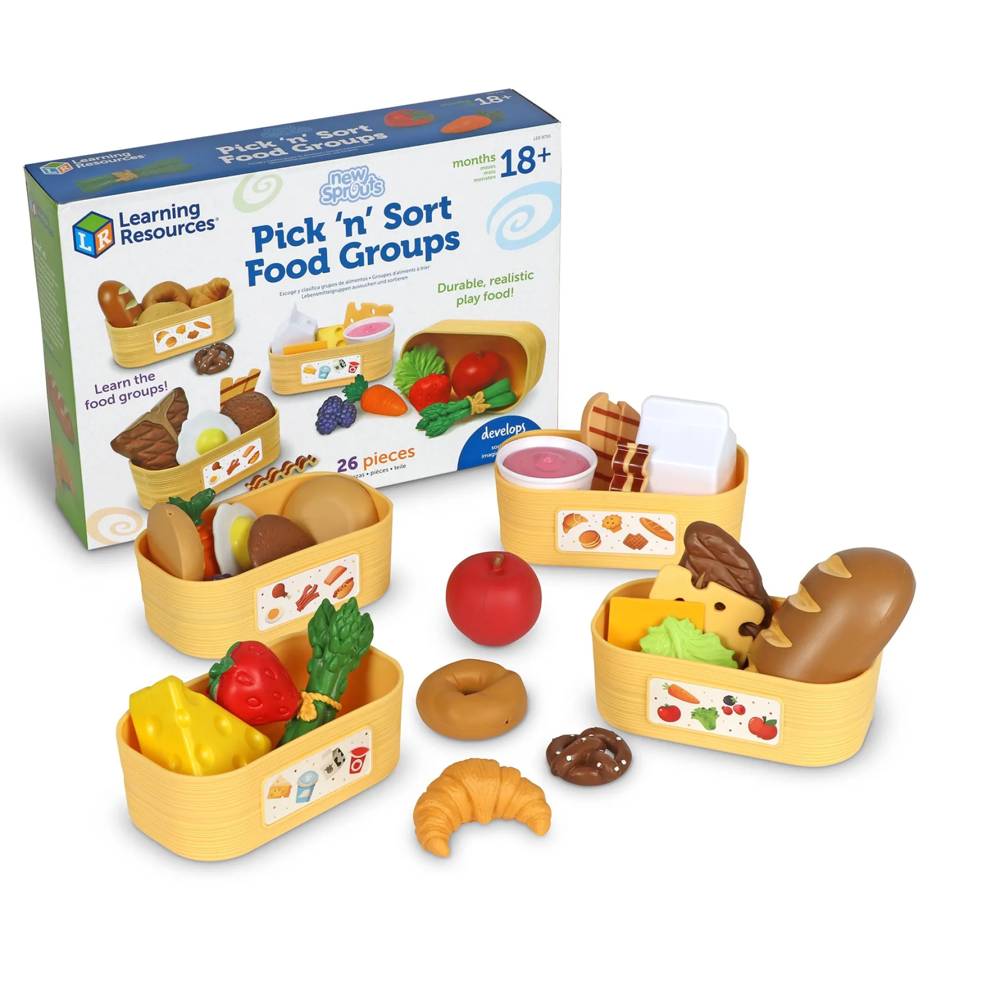 Learning Resources New Sprouts Pick 'n' Sort Food Groups - Educational Play Set