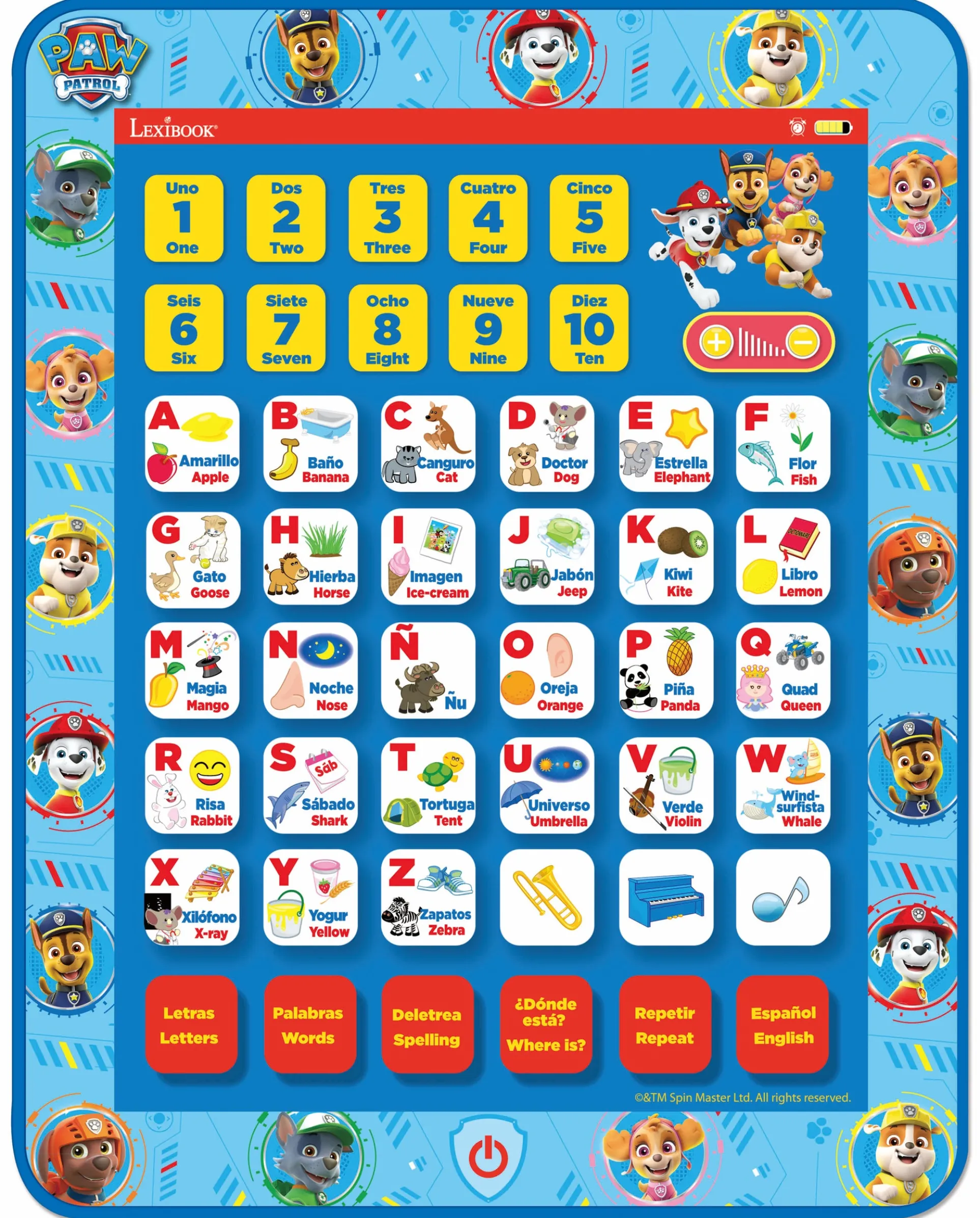 Paw Patrol Bilingual Educational Tablet with Touch-Sensitive Learning Pad