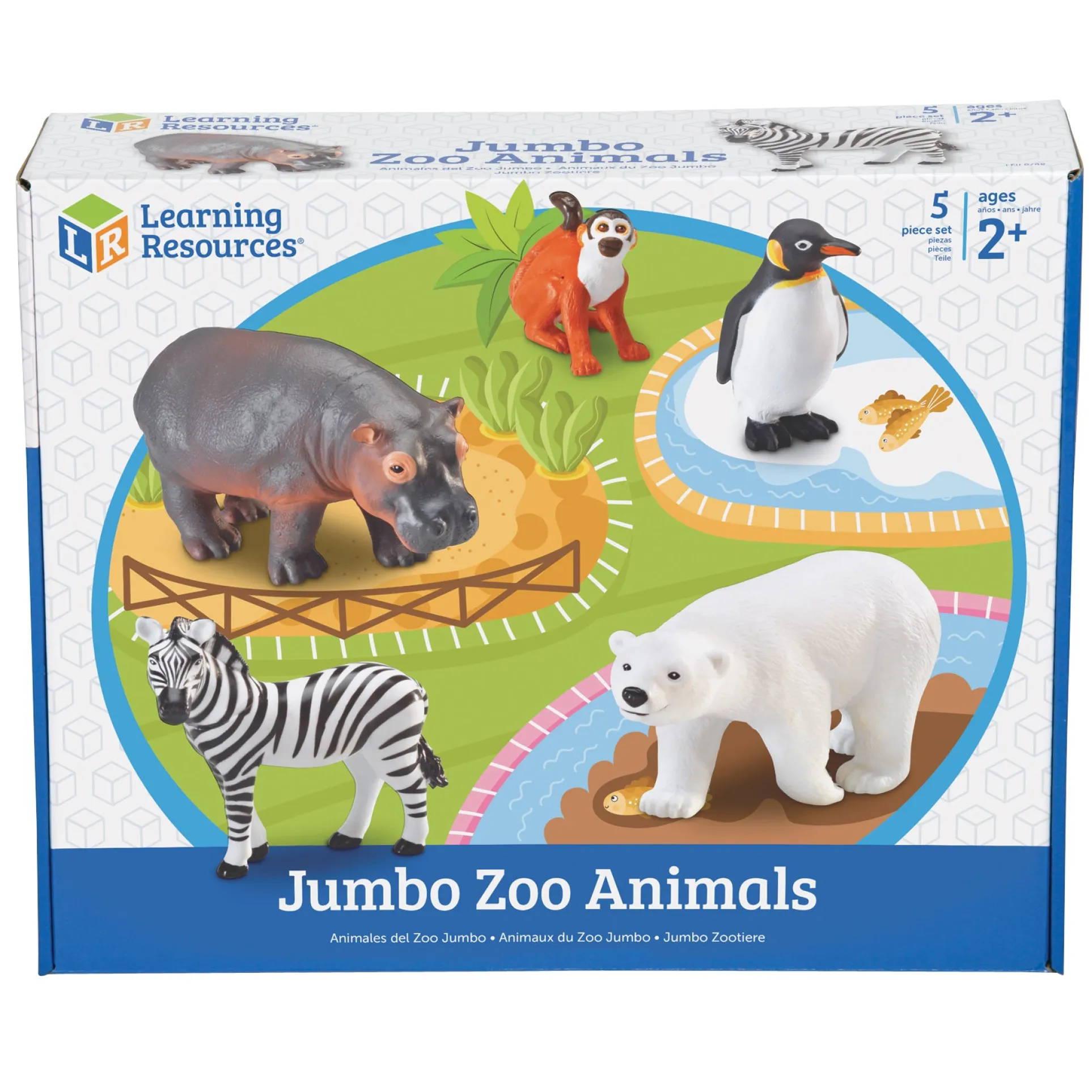 Learning Resources Jumbo Zoo Animals - Playful 5-Piece Set