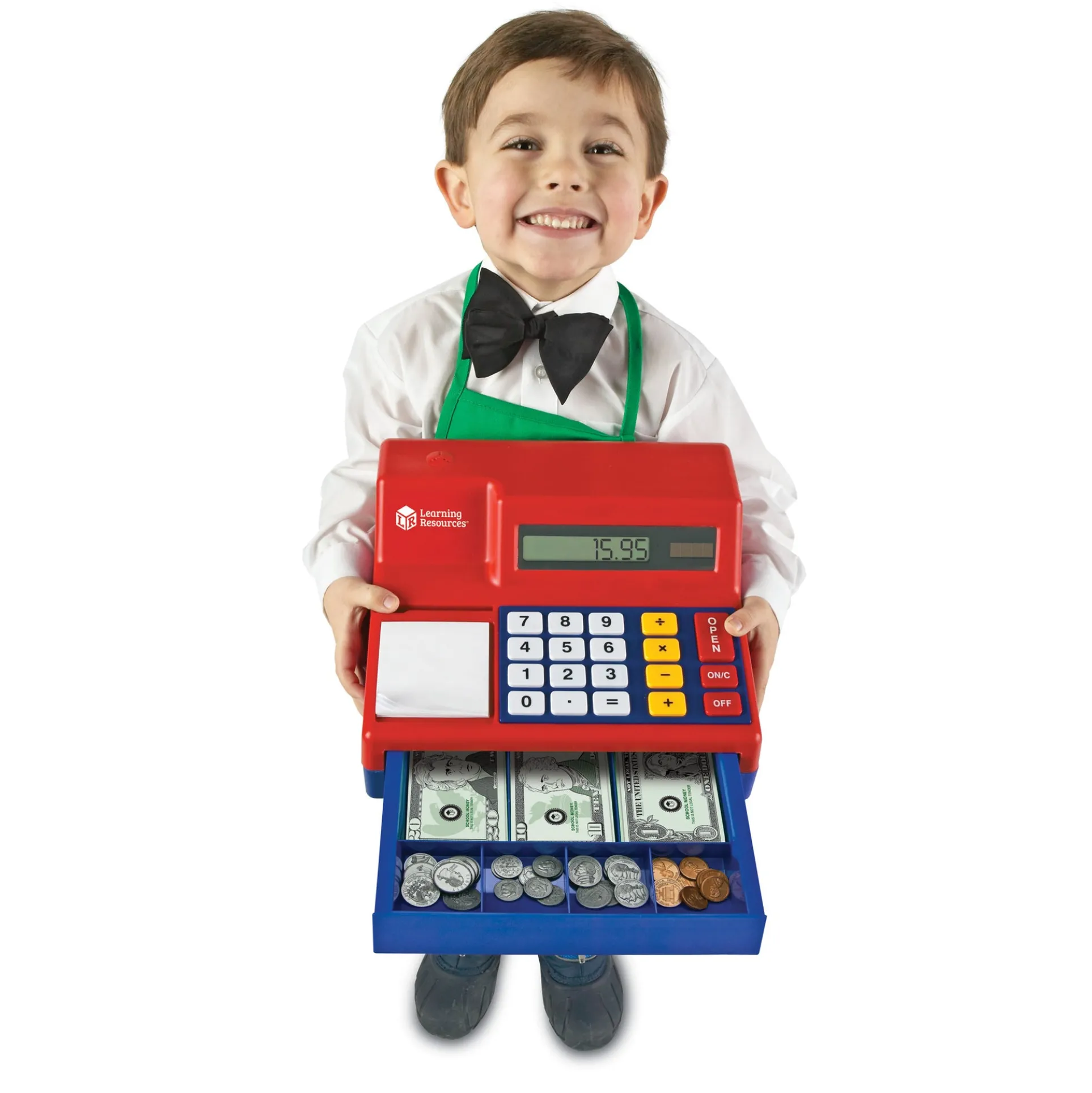 Learning Resources Pretend & Play Calculator Cash Register with Solar Panel