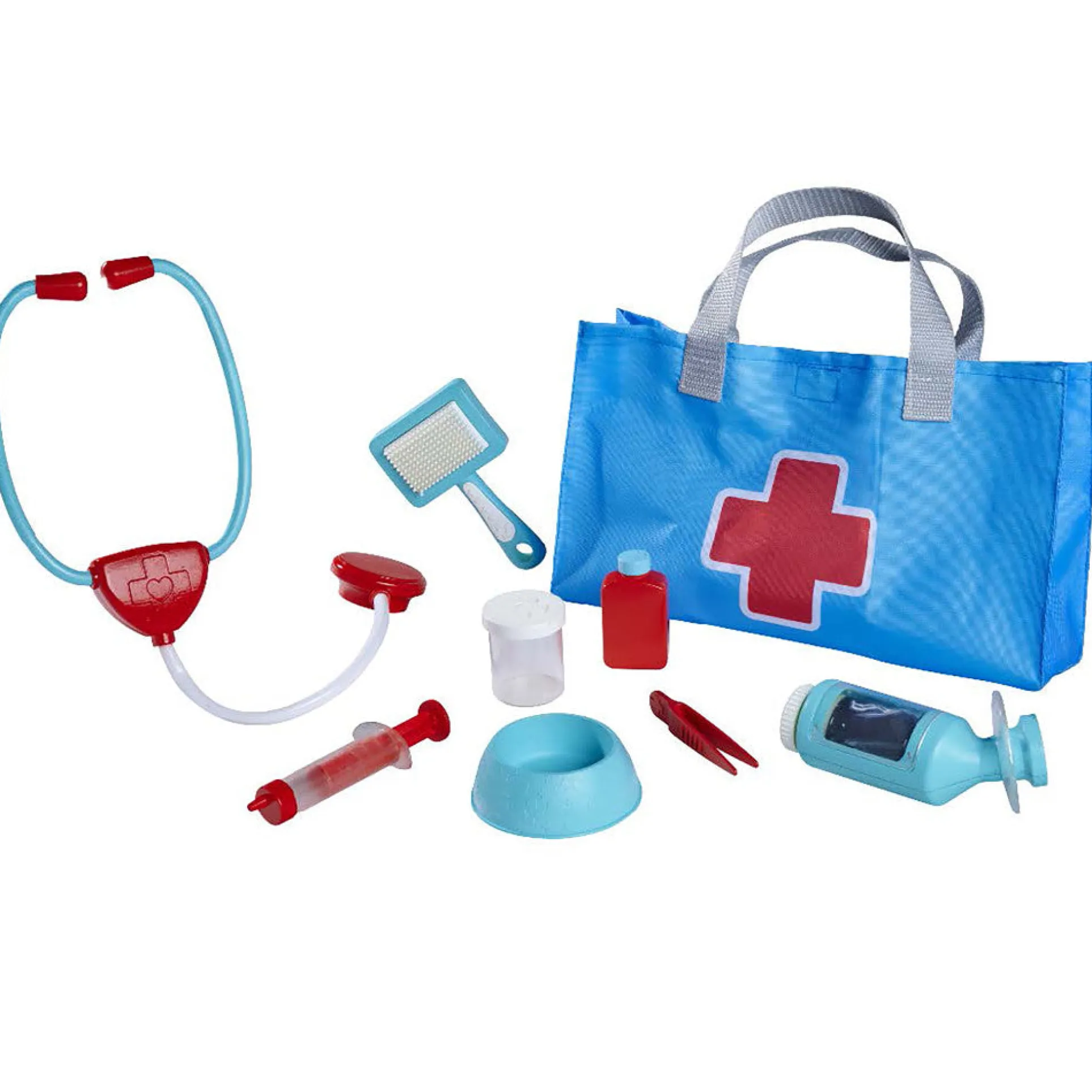 Simba 7-Piece Veterinary & Pet Care Playset - Blue & Red