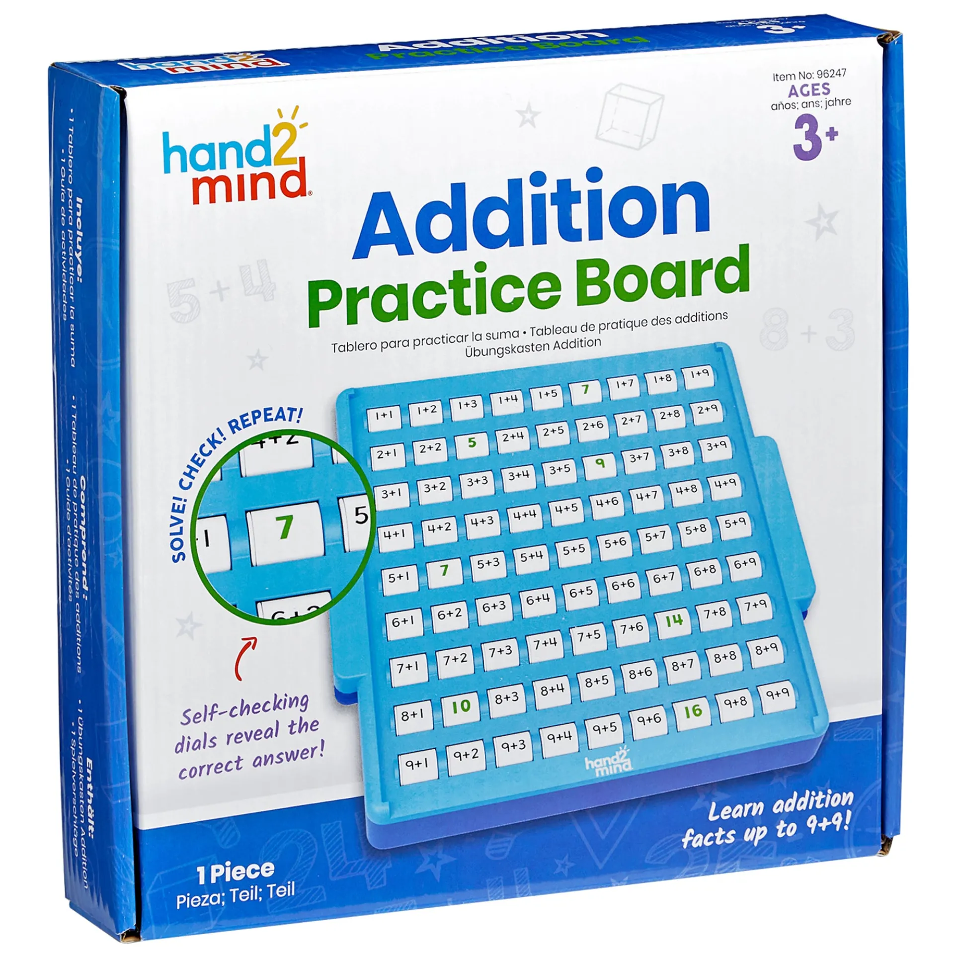 Hand2Mind Spin & Solve Interactive Math Facts Board - Addition Fun