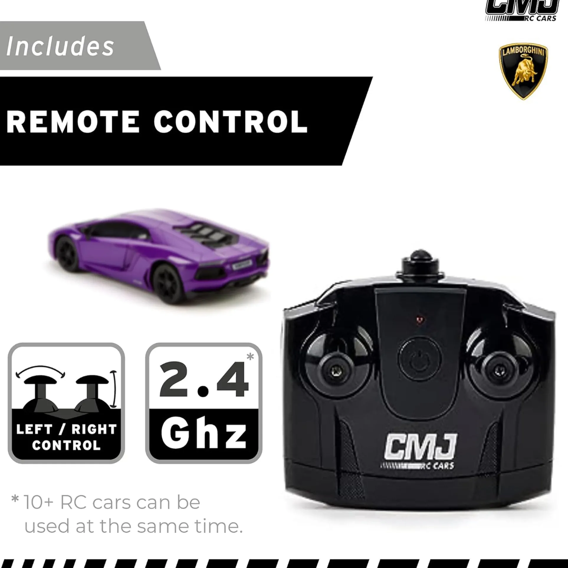 CMJ RC Cars Radio Control Lamborghini LP700-4 - Purple - 1:24 Scale, 2.4GHz, LED Headlights