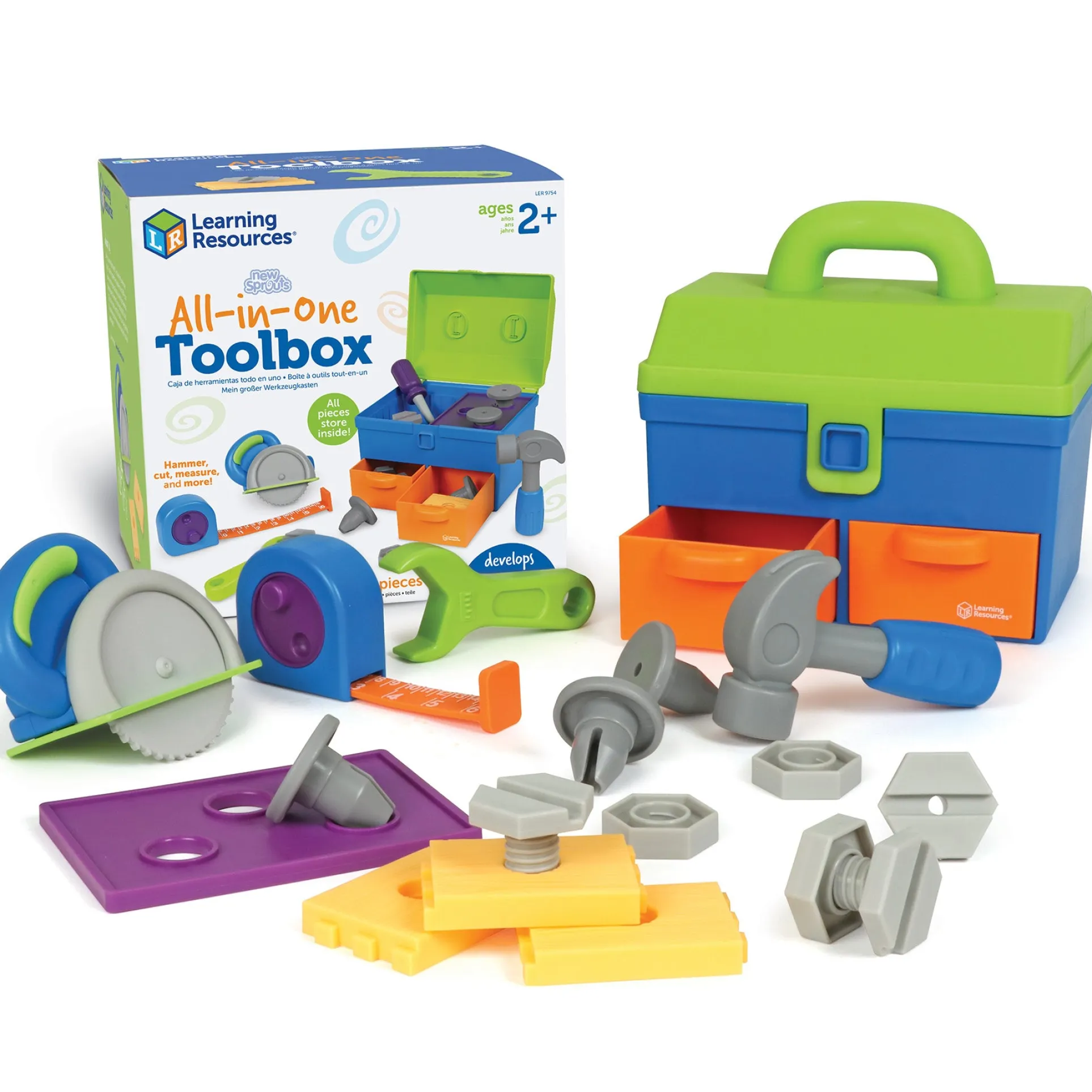 Learning Resources New Sprouts Deluxe Tool Set - Toddler Pretend Play