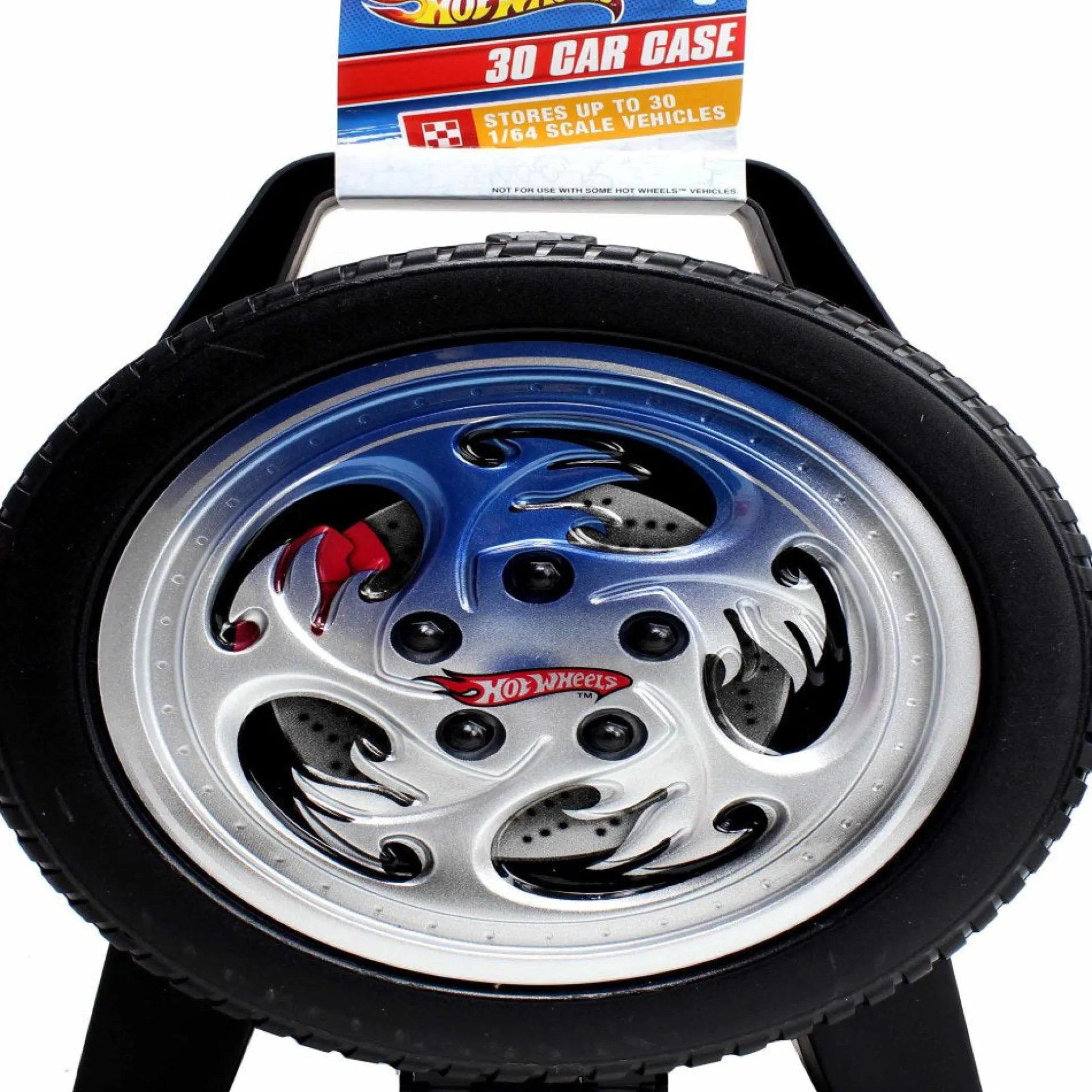 Hot Wheels Portable 30-Car Collector Case with Retro Wheel Design