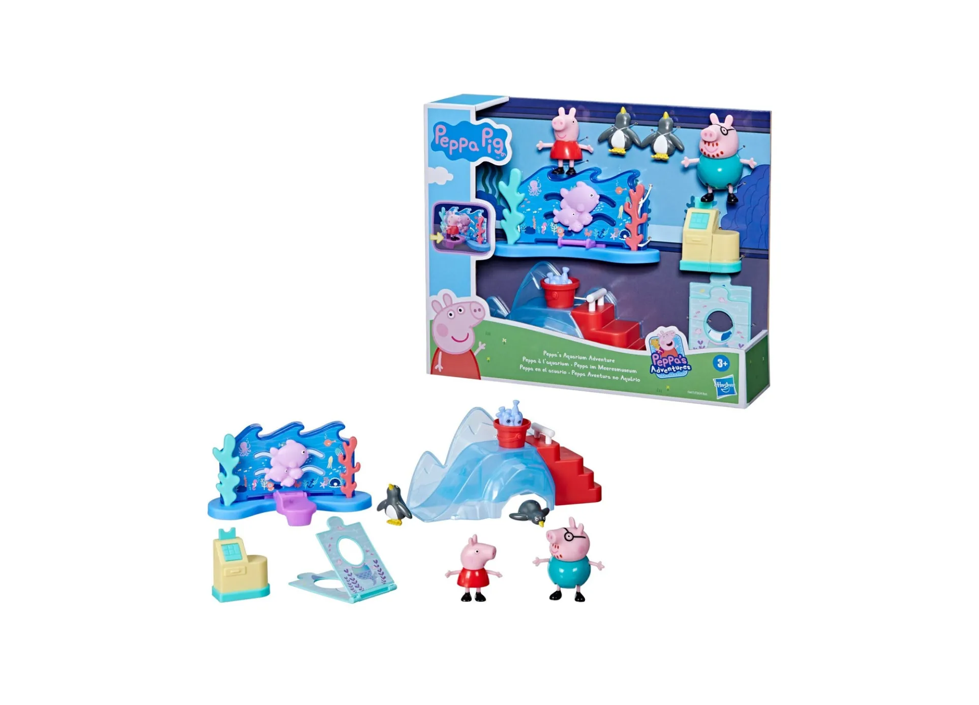 Peppa Pig Aquarium Adventure Play Set - 8 Piece Interactive Set