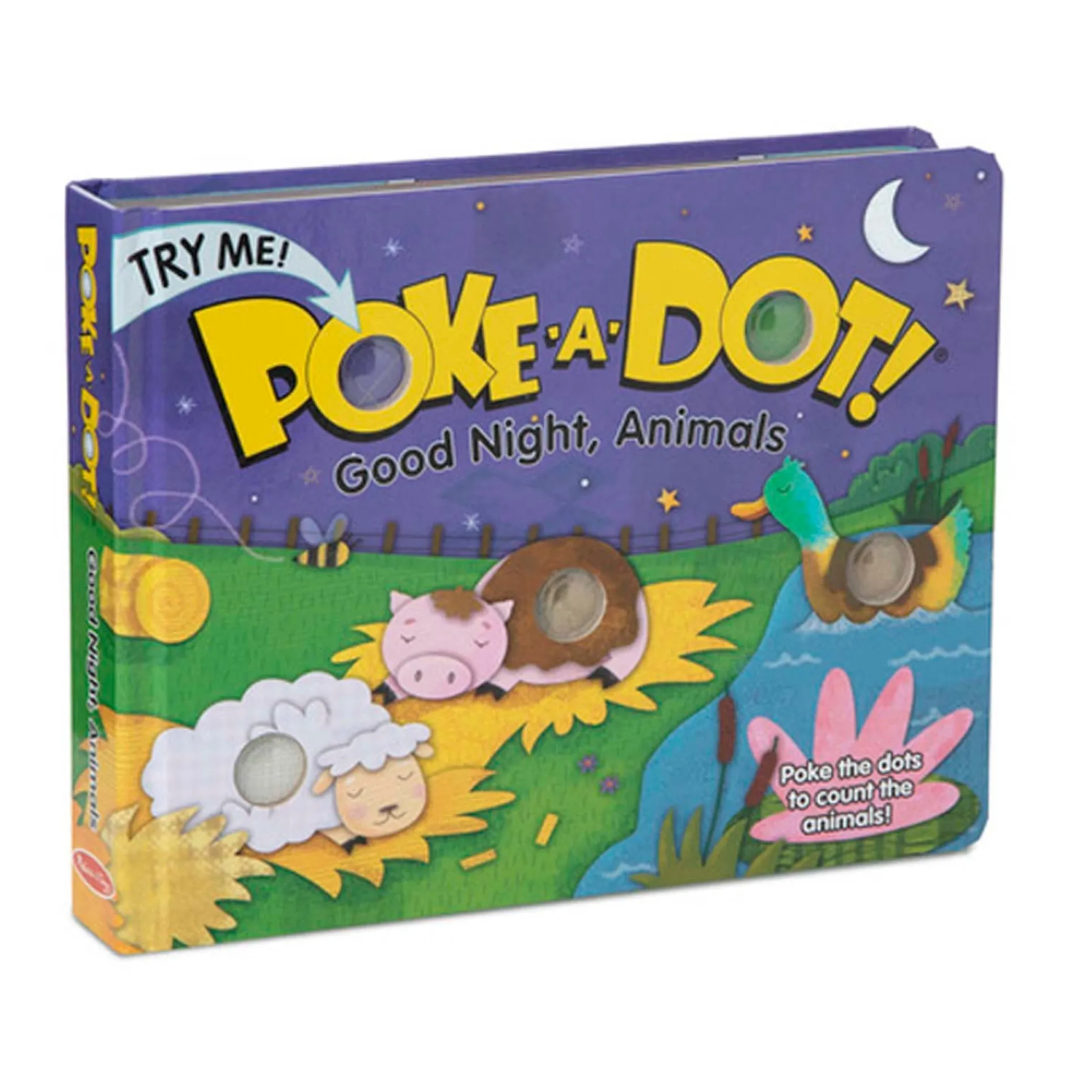 Melissa & Doug Poke-A-Dot! Good Night, Animals Board Book
