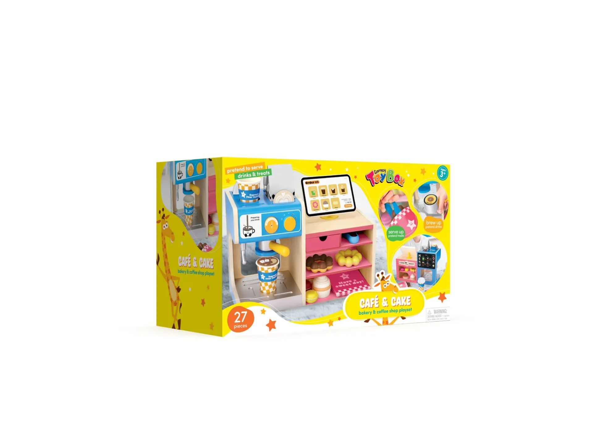 Geoffrey's Toy Box Cafe Cake Bakery Coffee Shop Playset