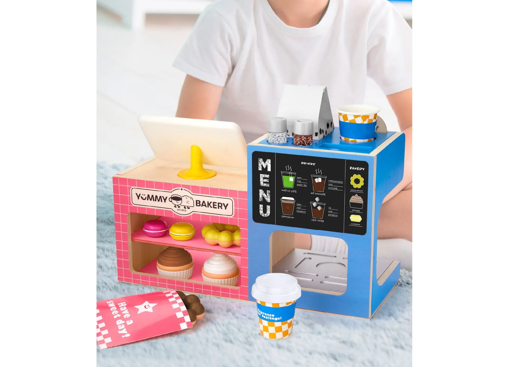 Geoffrey's Toy Box Cafe Cake Bakery Coffee Shop Playset