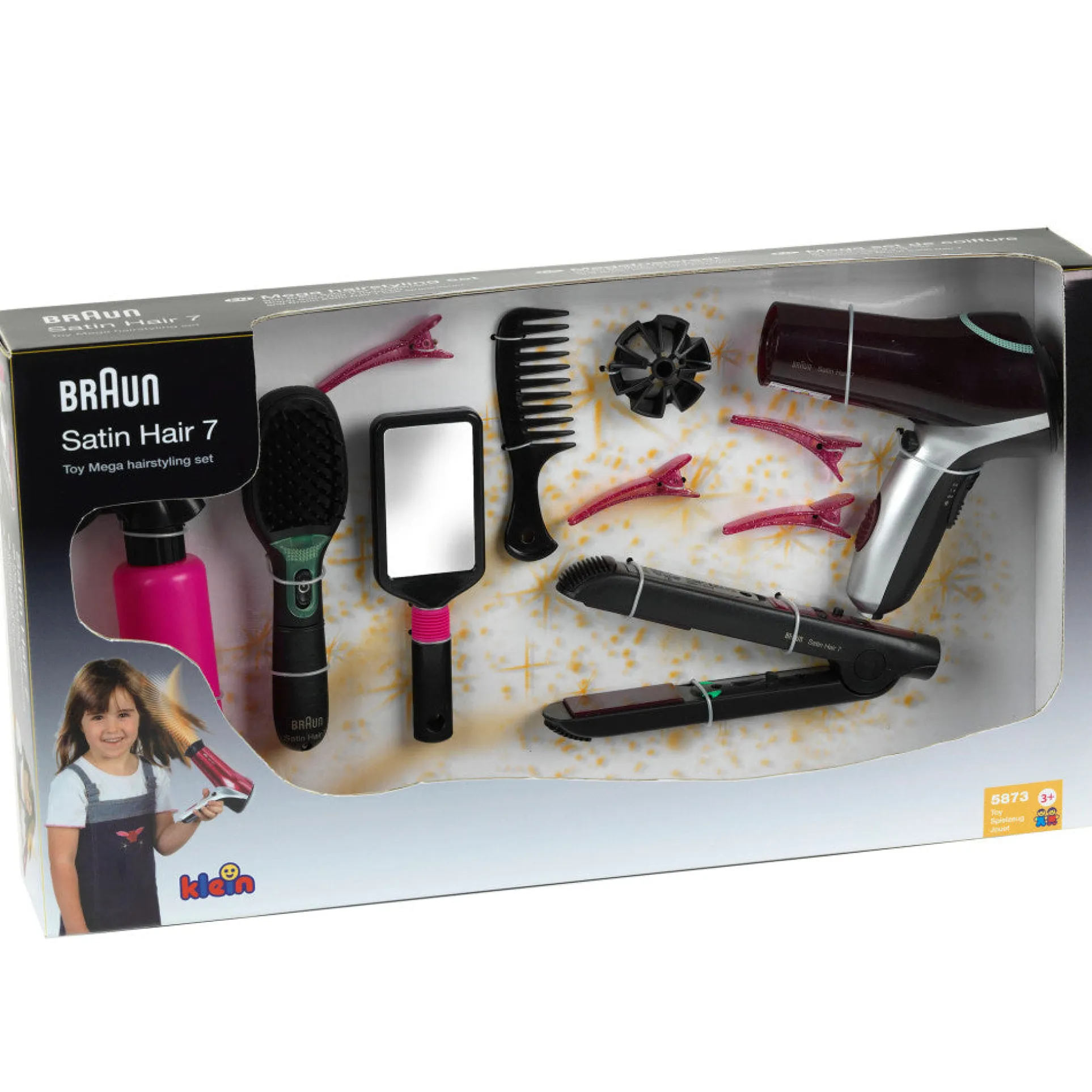Braun 7-Piece Satin Hair Toy Hairstyling Set for Kids