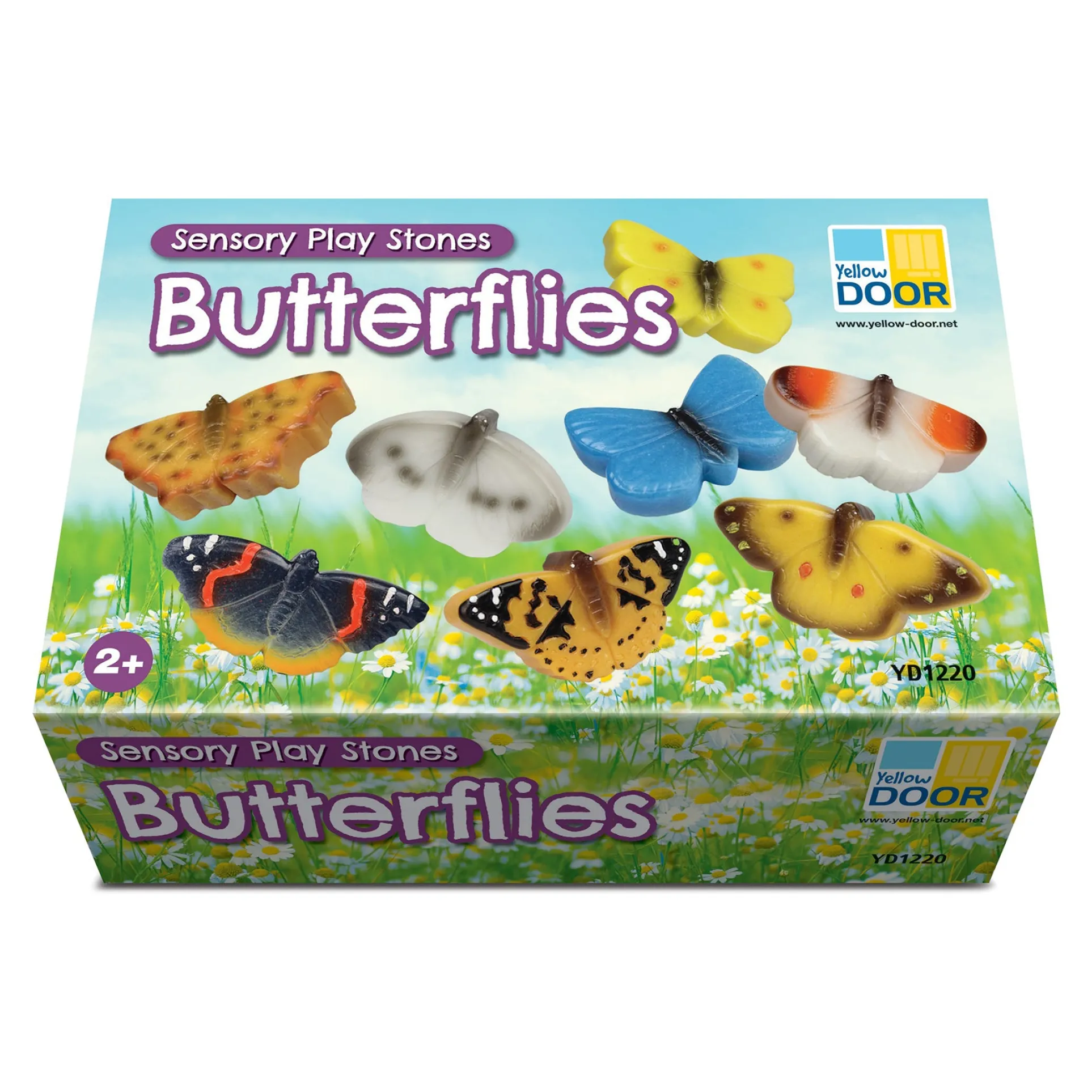 Yellow Door Sensory Play Stone Butterflies - Set of 8
