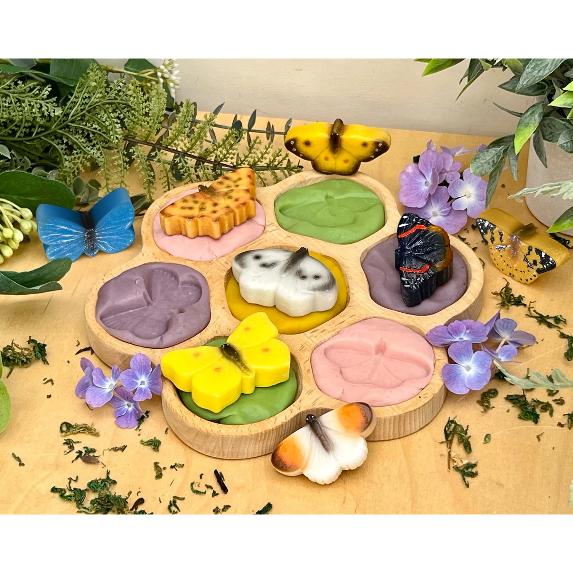 Yellow Door Sensory Play Stone Butterflies - Set of 8