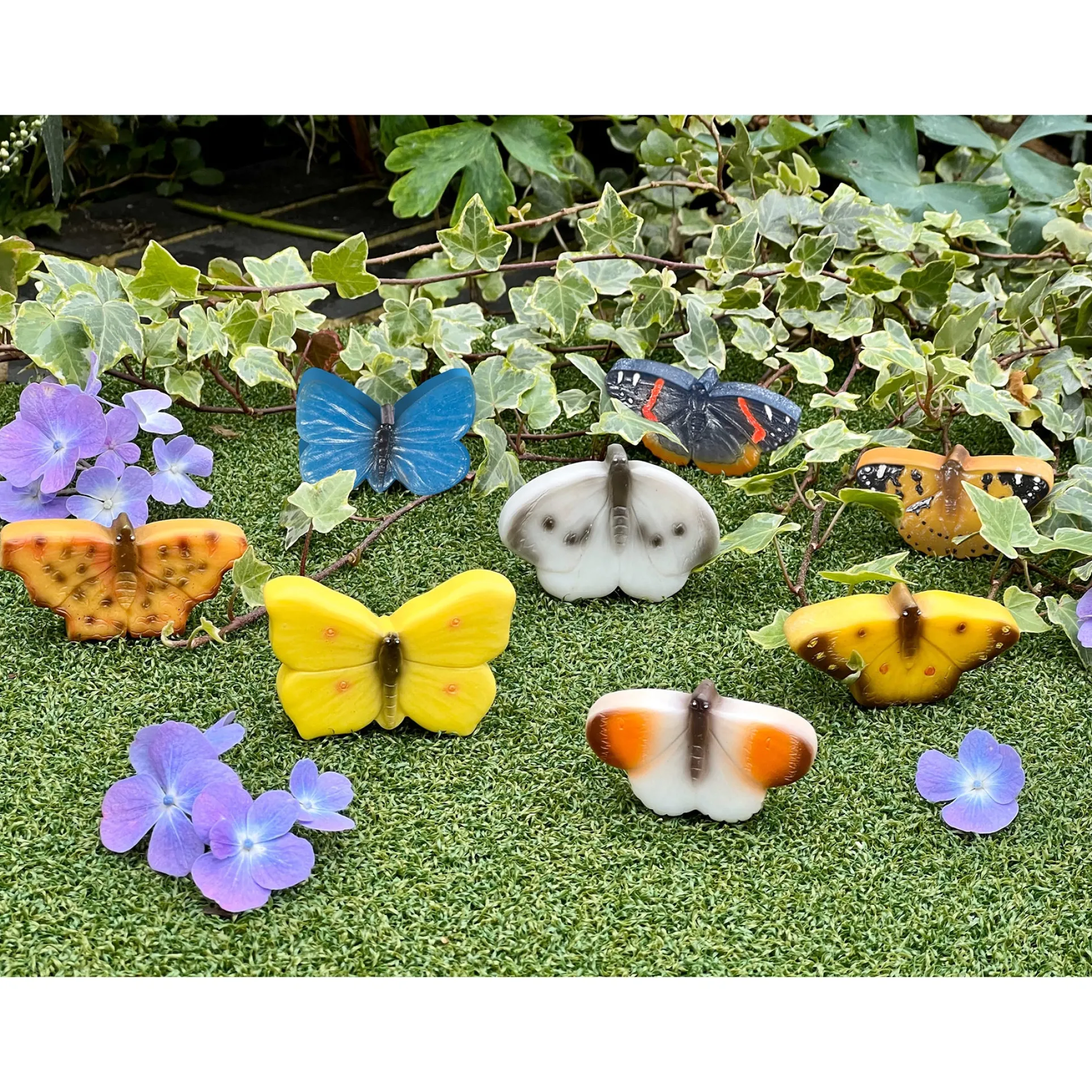 Yellow Door Sensory Play Stone Butterflies - Set of 8