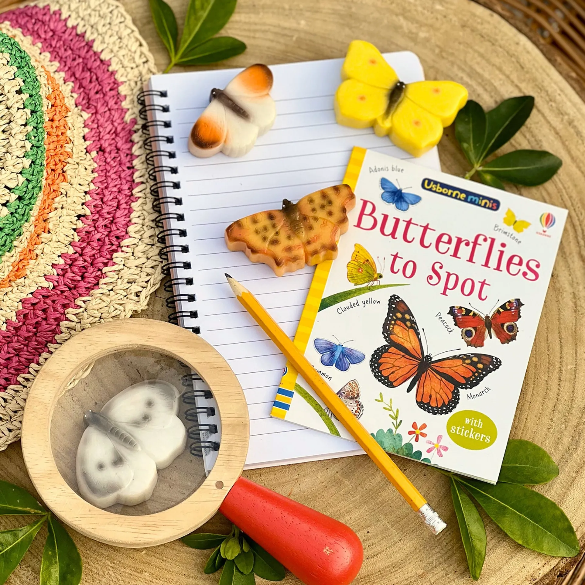 Yellow Door Sensory Play Stone Butterflies - Set of 8