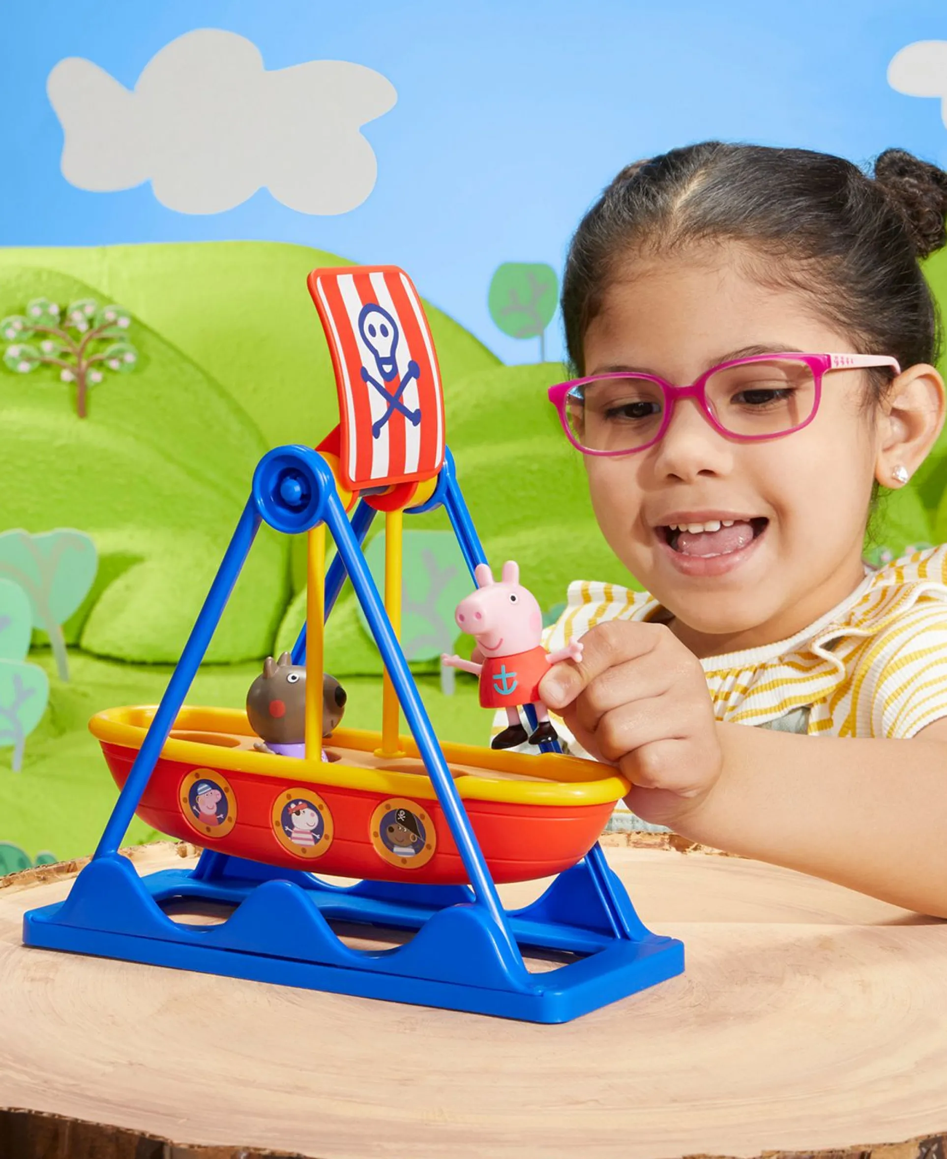 Peppa Pig Pirate Ship Ride Playset with Swinging Action
