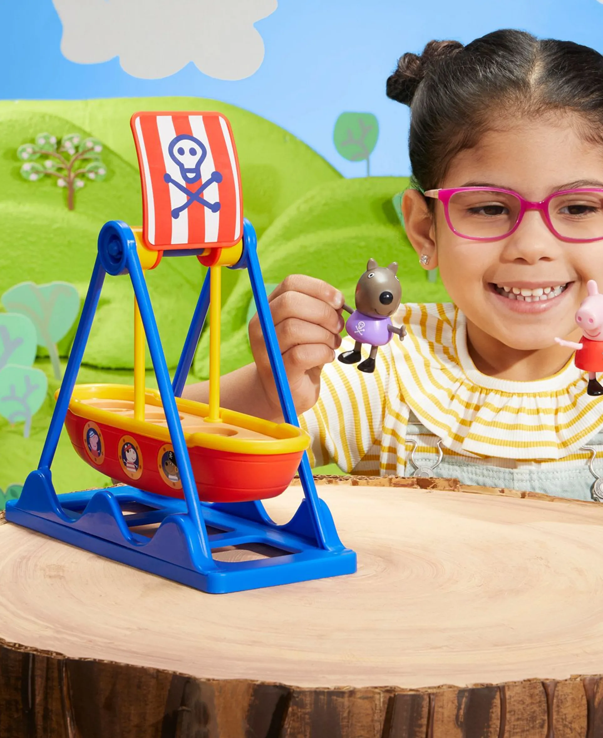 Peppa Pig Pirate Ship Ride Playset with Swinging Action