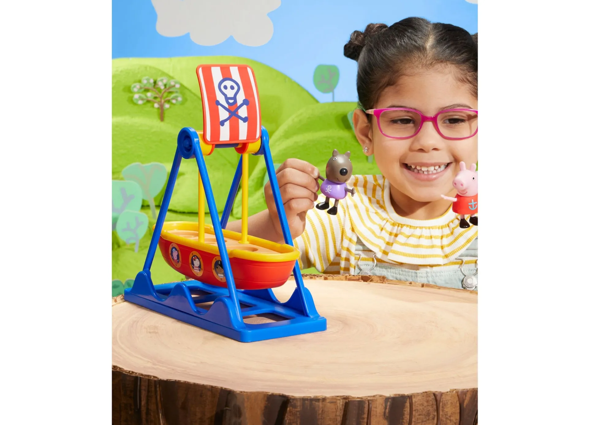 Peppa Pig Pirate Ship Ride Playset with Swinging Action