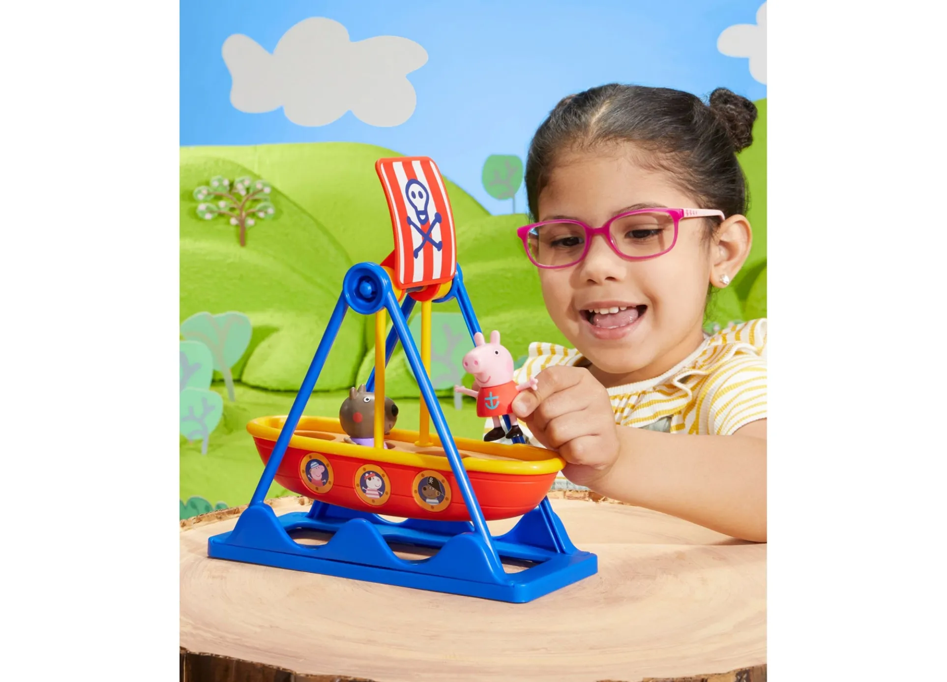 Peppa Pig Pirate Ship Ride Playset with Swinging Action