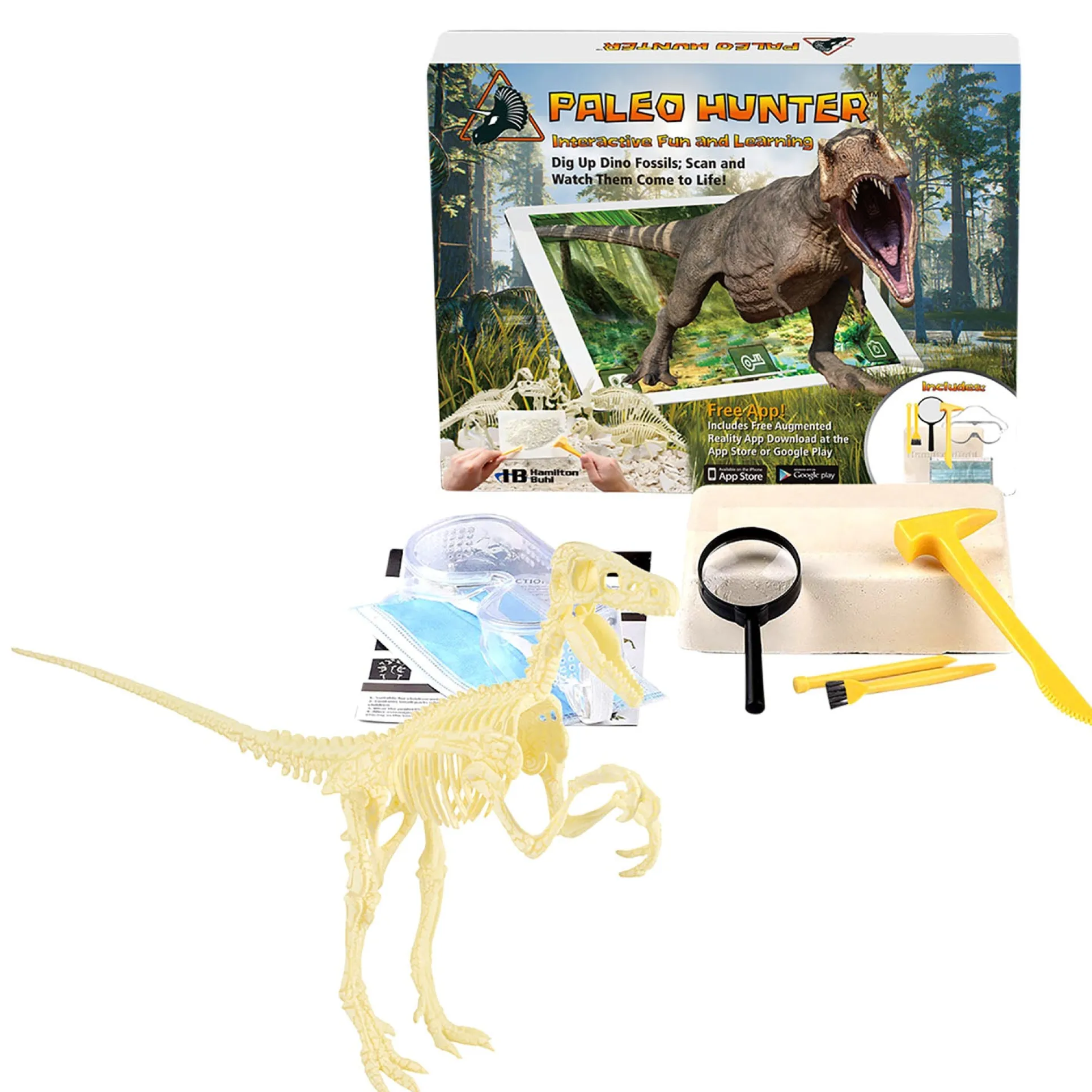 HamiltonBuhl Velociraptor Rex Paleo Hunter Dig Kit - STEAM Education Set