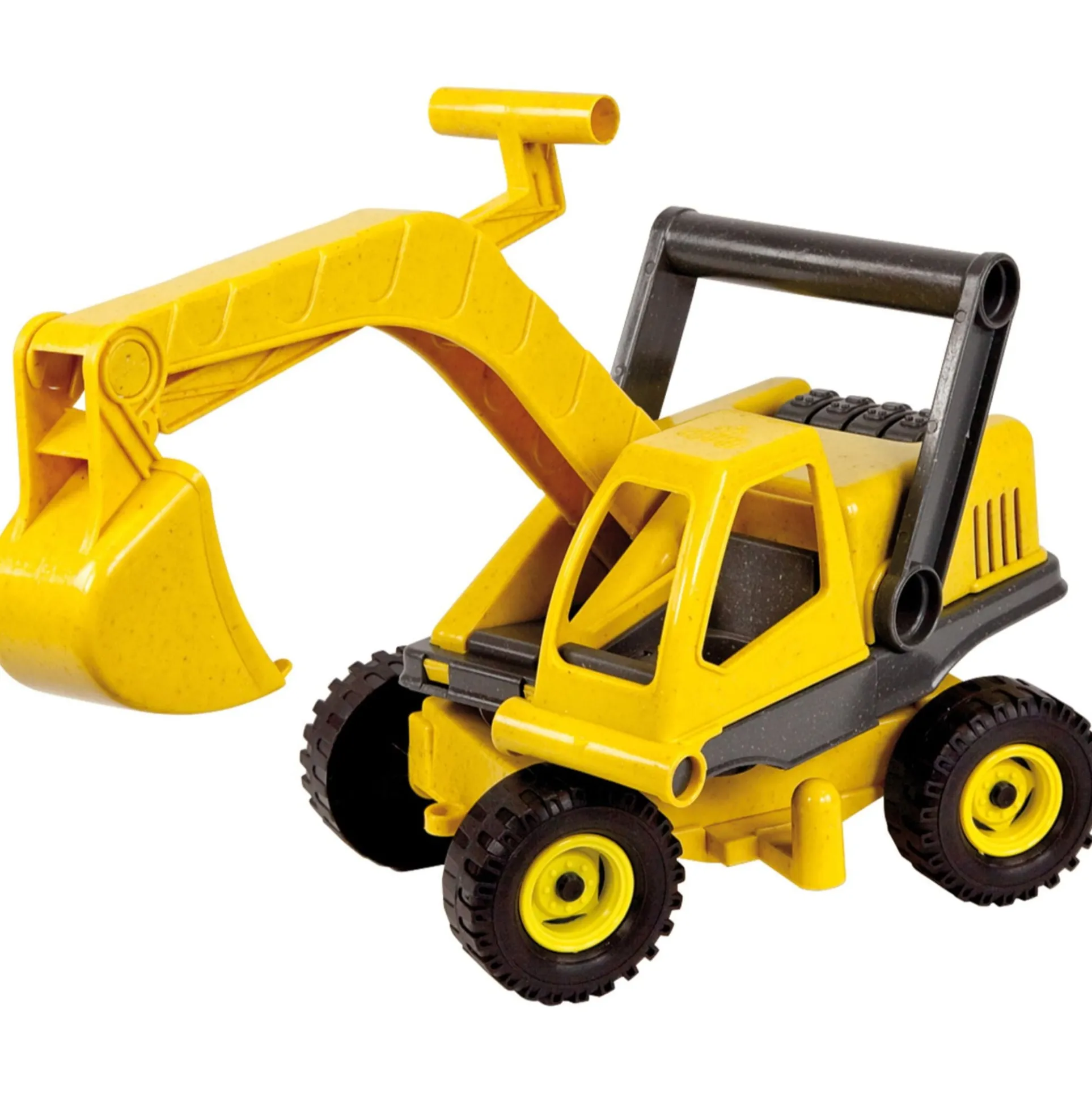 Lena Eco Active Yellow Excavator Truck - Biodegradable, BPA-Free Toy