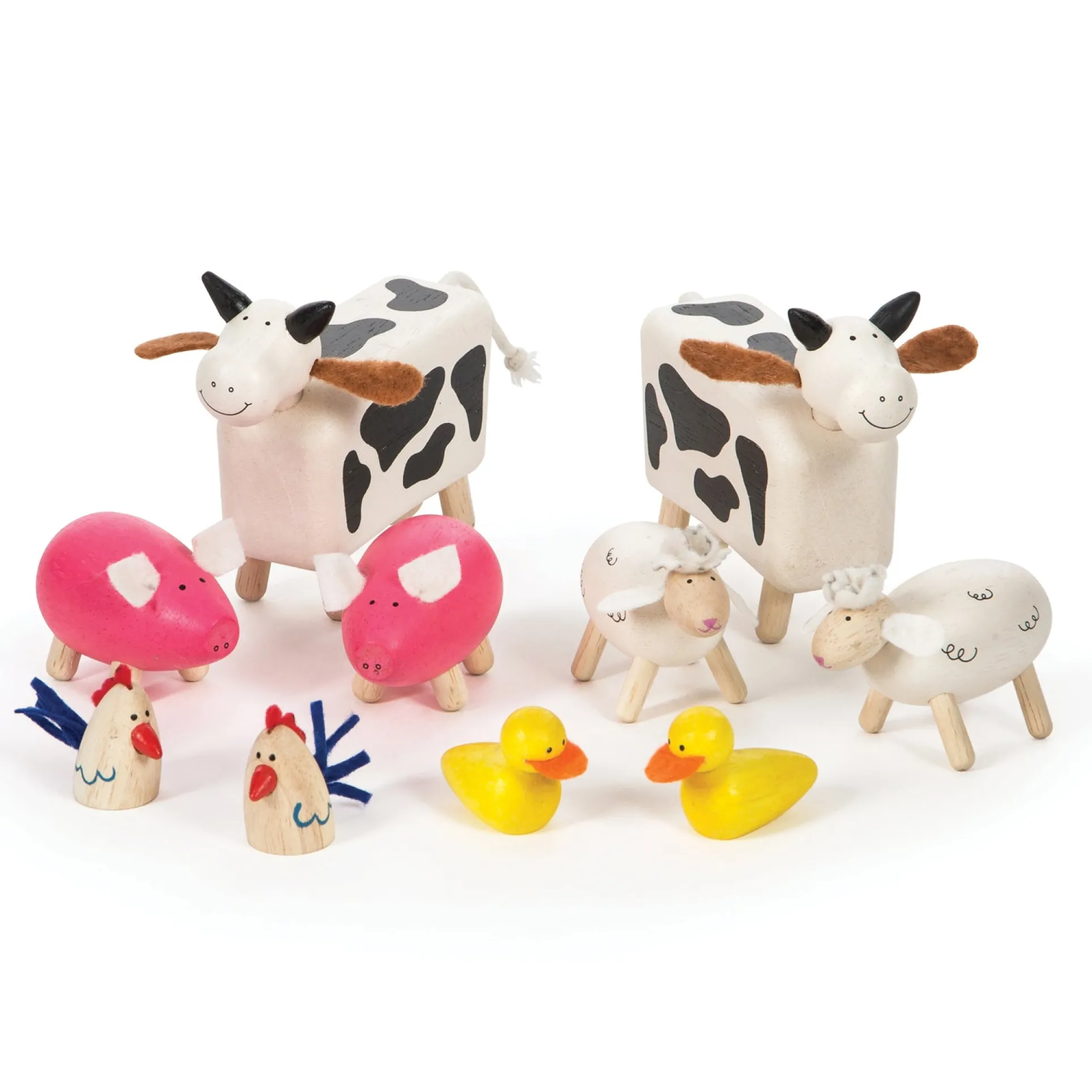Bigjigs Toys Wooden Farm Animals Set ‚Äì 10 Piece Collection