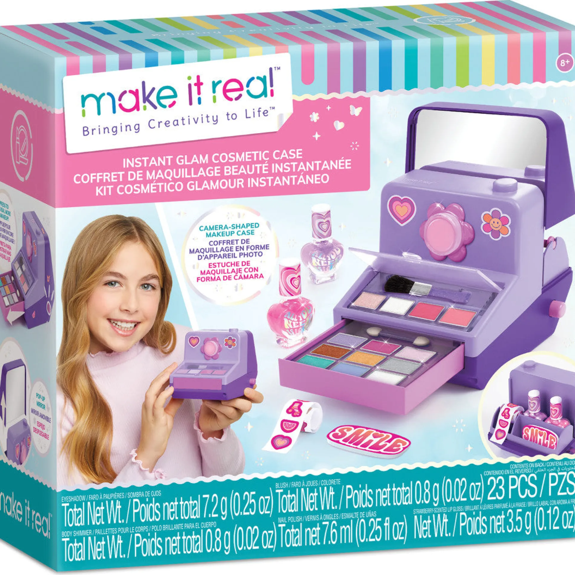 Make It Real Instant Glam 23pc Camera Shaped Cosmetic Case Set