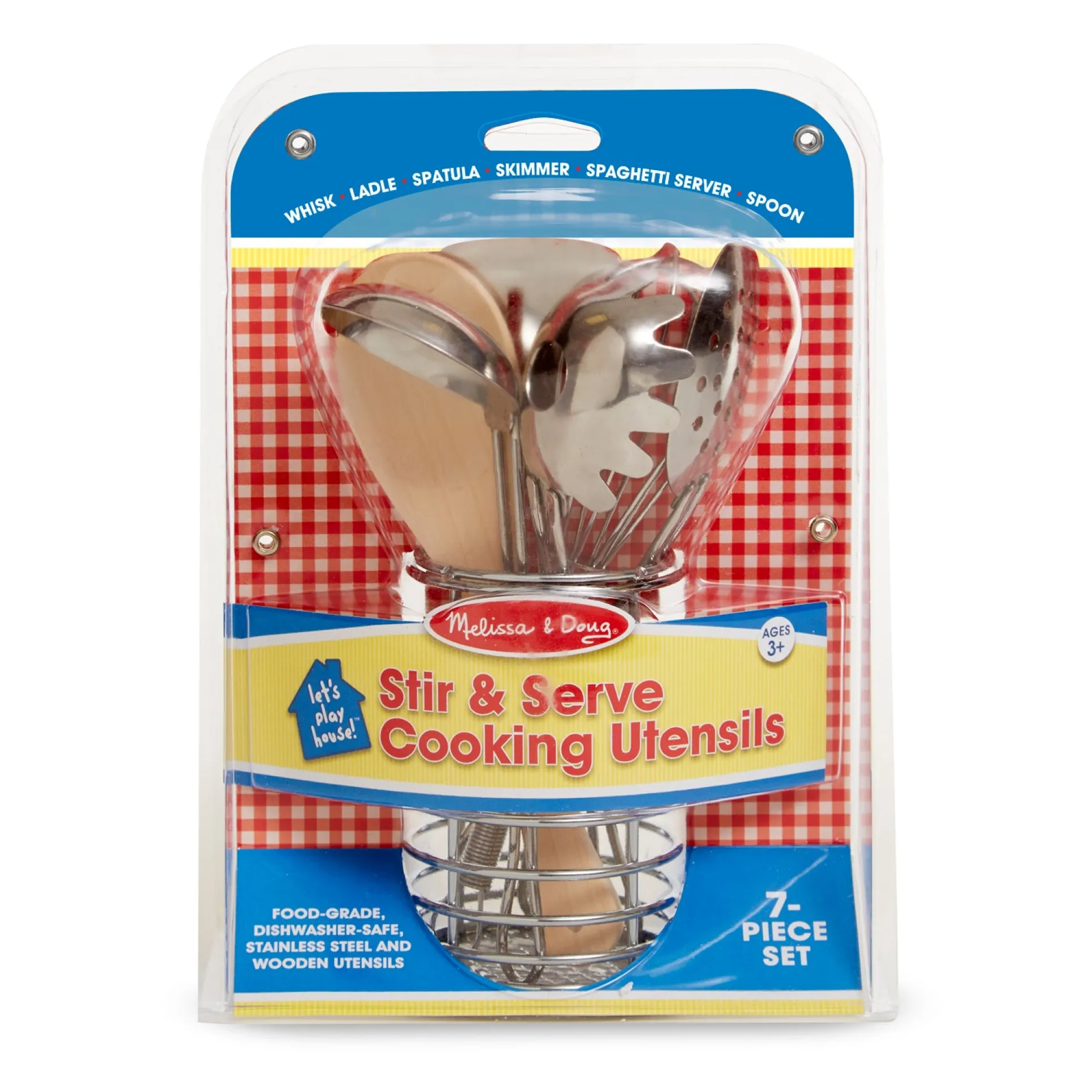 Melissa & Doug 7-Piece Stir & Serve Cooking Utensil Playset