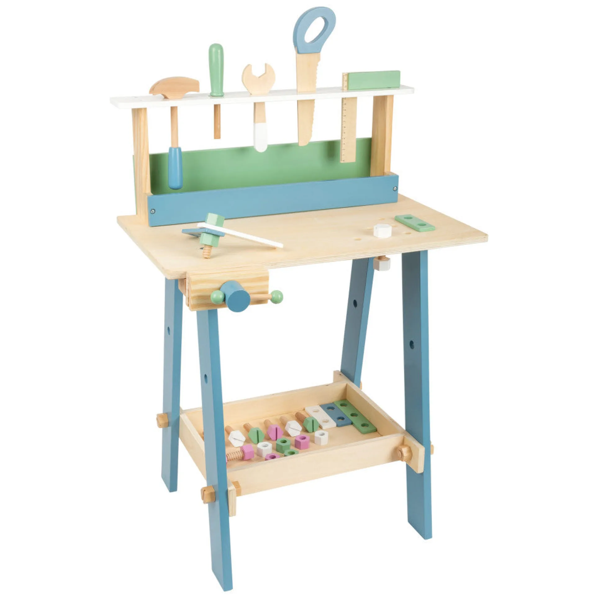 Small Foot Wooden Toys - Premium Nordic Workbench - Gender-Neutral Colors