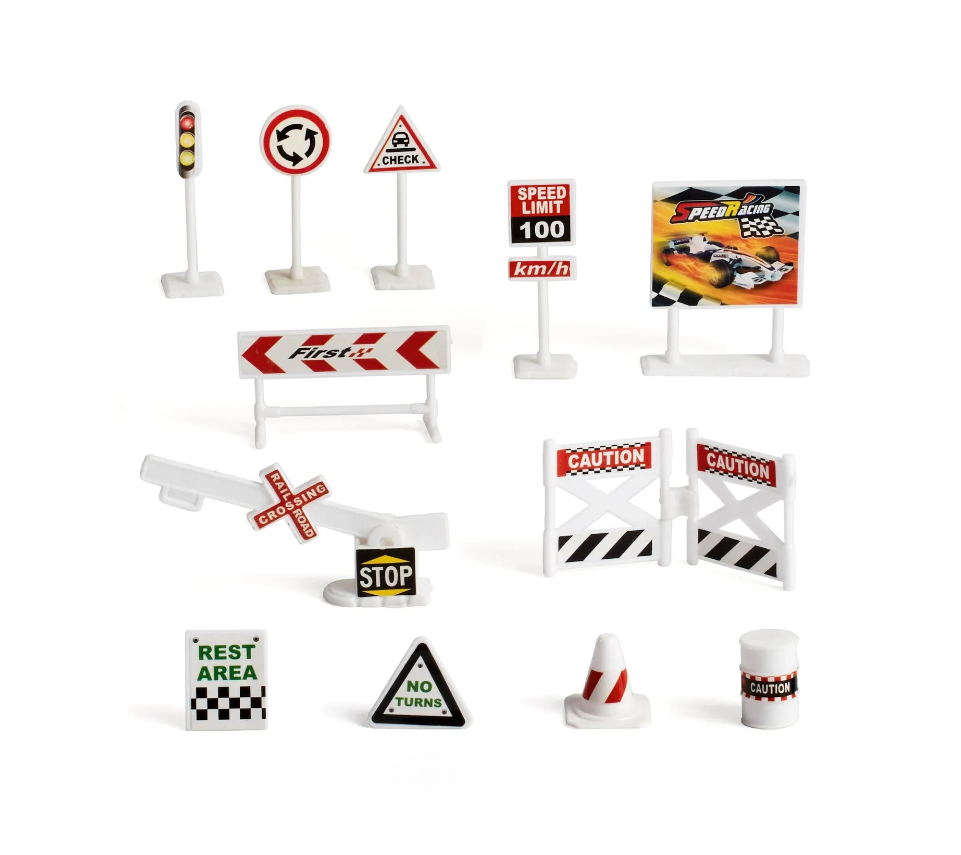 Toys R Us Exclusive 8-Pack Diecast Monster Truck Set with Road Accessories