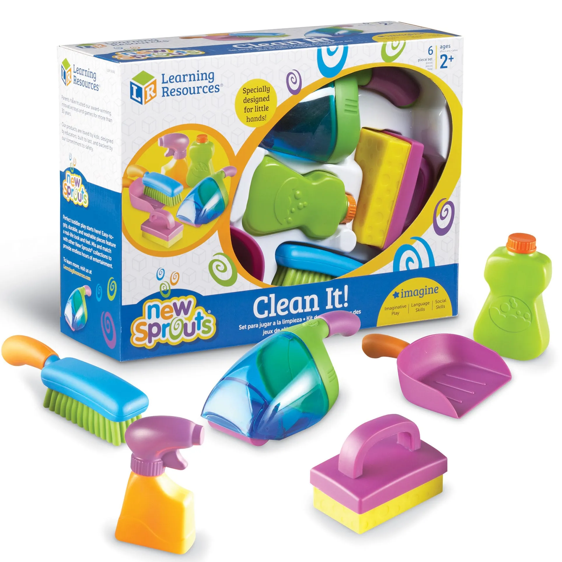 Learning Resources New Sprouts Clean It! Fun Play Cleaning Set