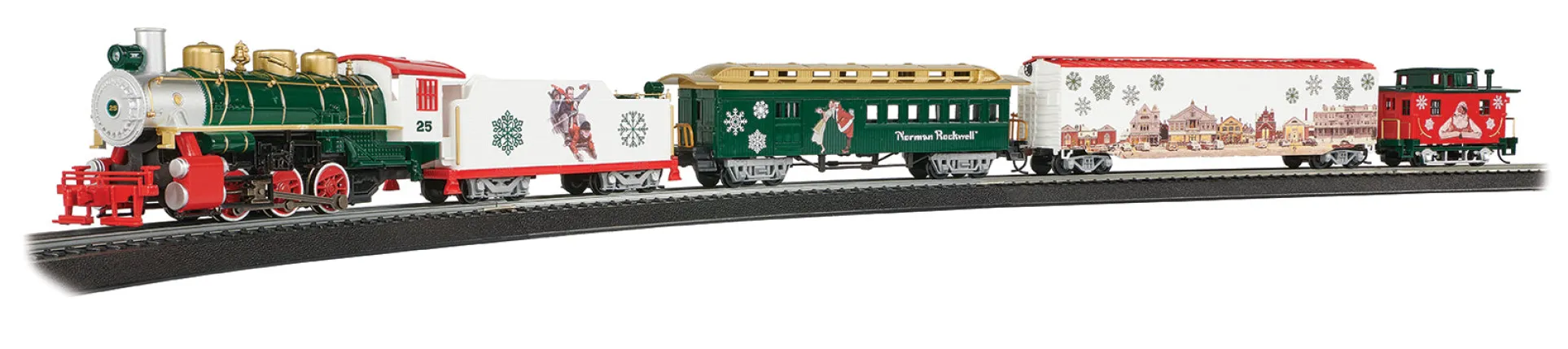 Bachmann Trains - Norman Rockwell Christmas Express HO Scale Electric Train Set
