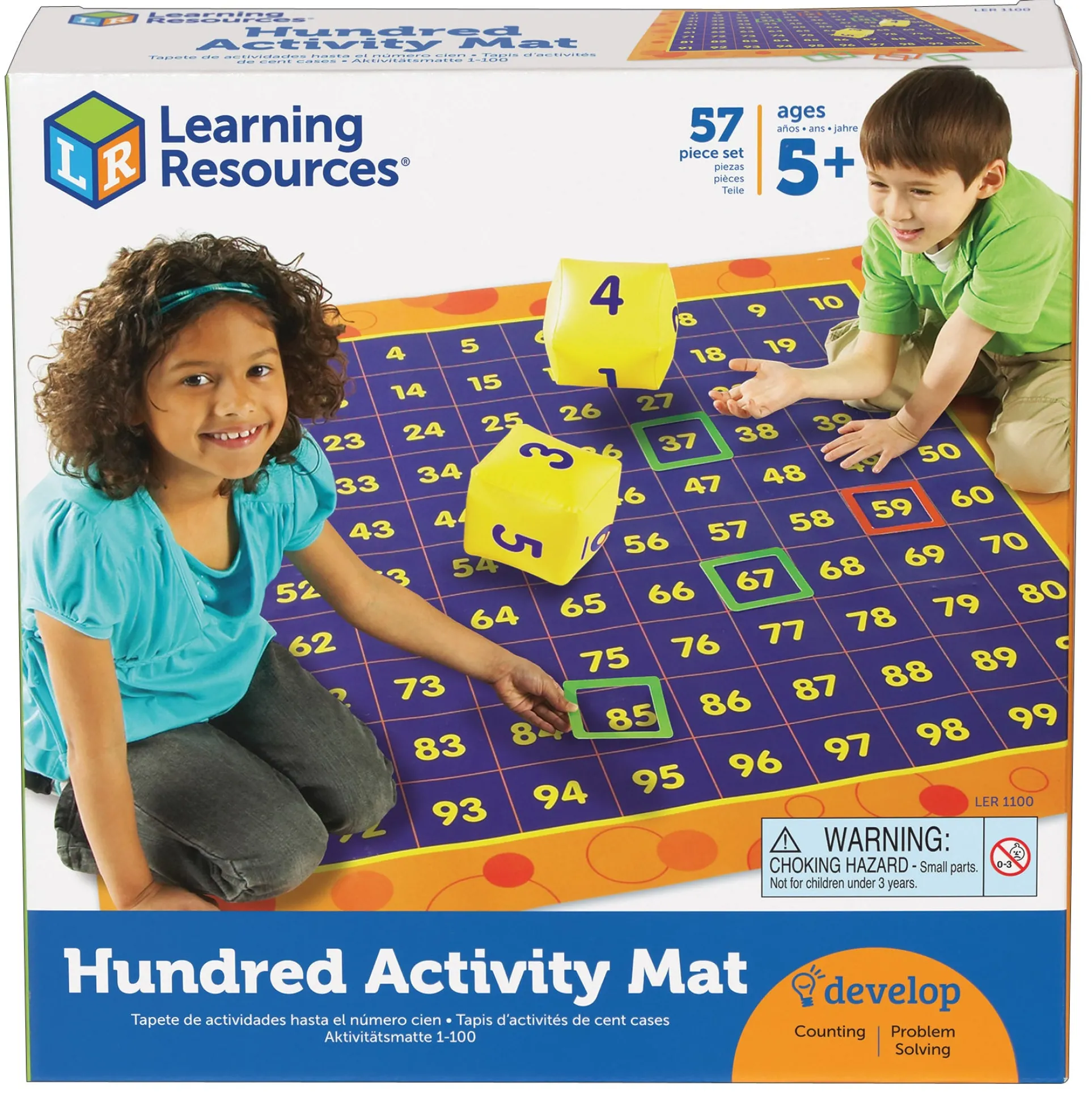 Learning Resources Hip Hoppin‚Äô Hundred Mat - Interactive Math Learning Toy