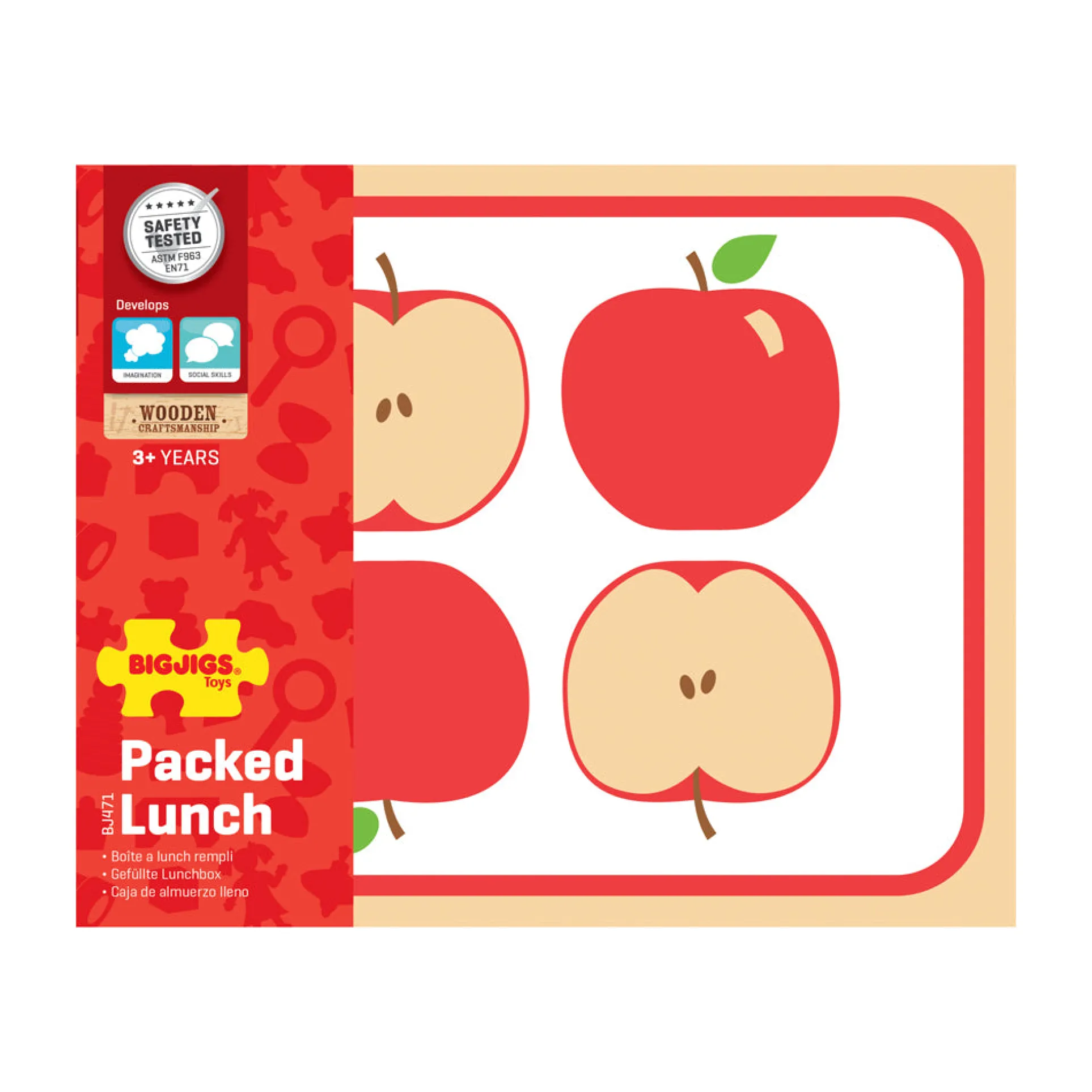 Bigjigs Toys Wooden Packed Lunch Playset