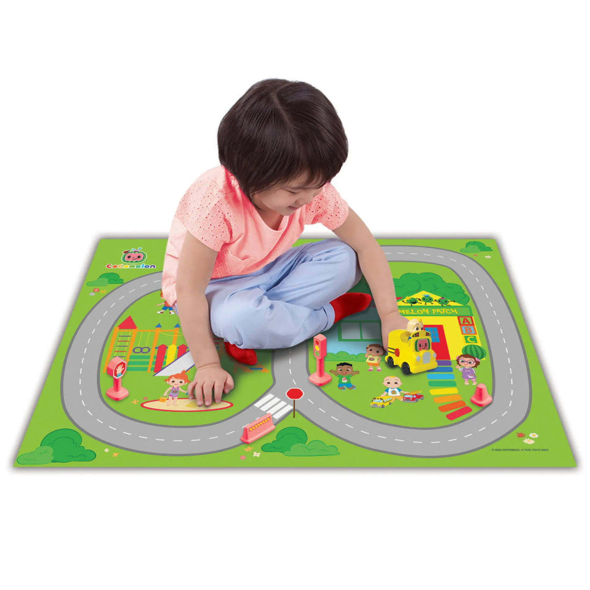 Imaginmat Deluxe Cocomelon Interactive Playmat & Toy Car Set