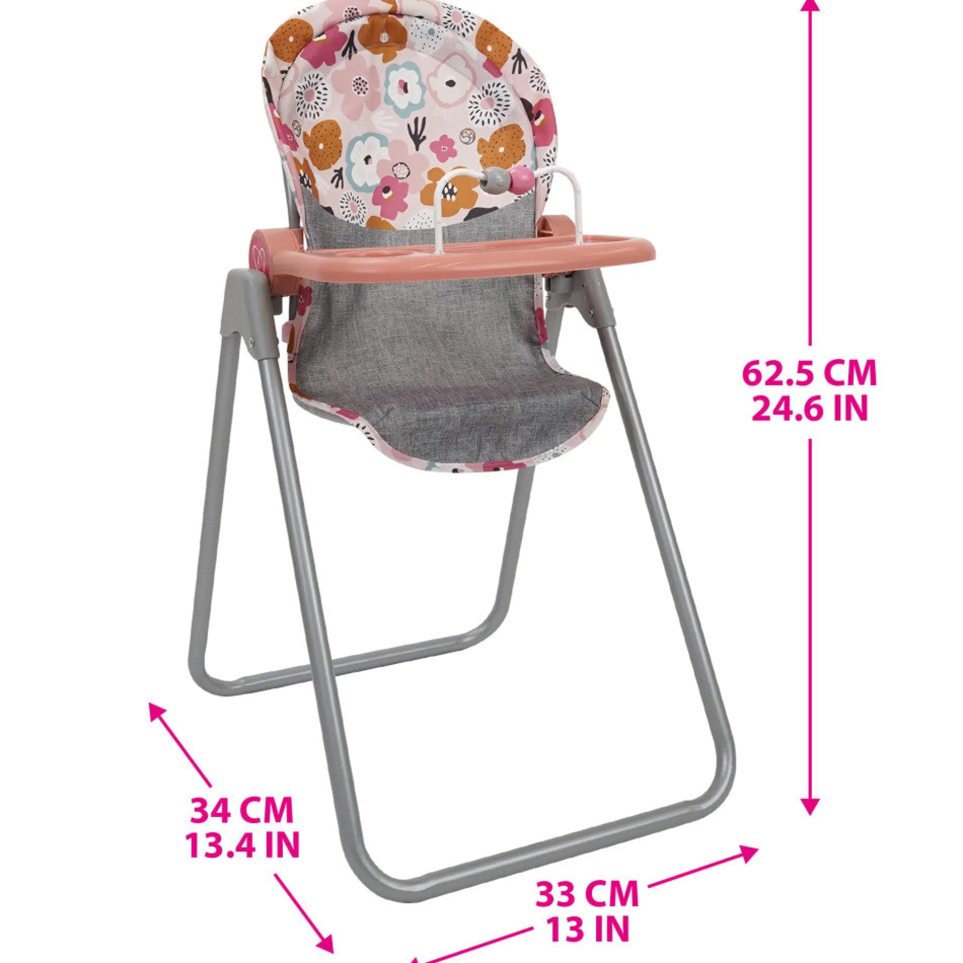 509 Crew - Melange Flora Foodie Doll Highchair Set, Ages 3+