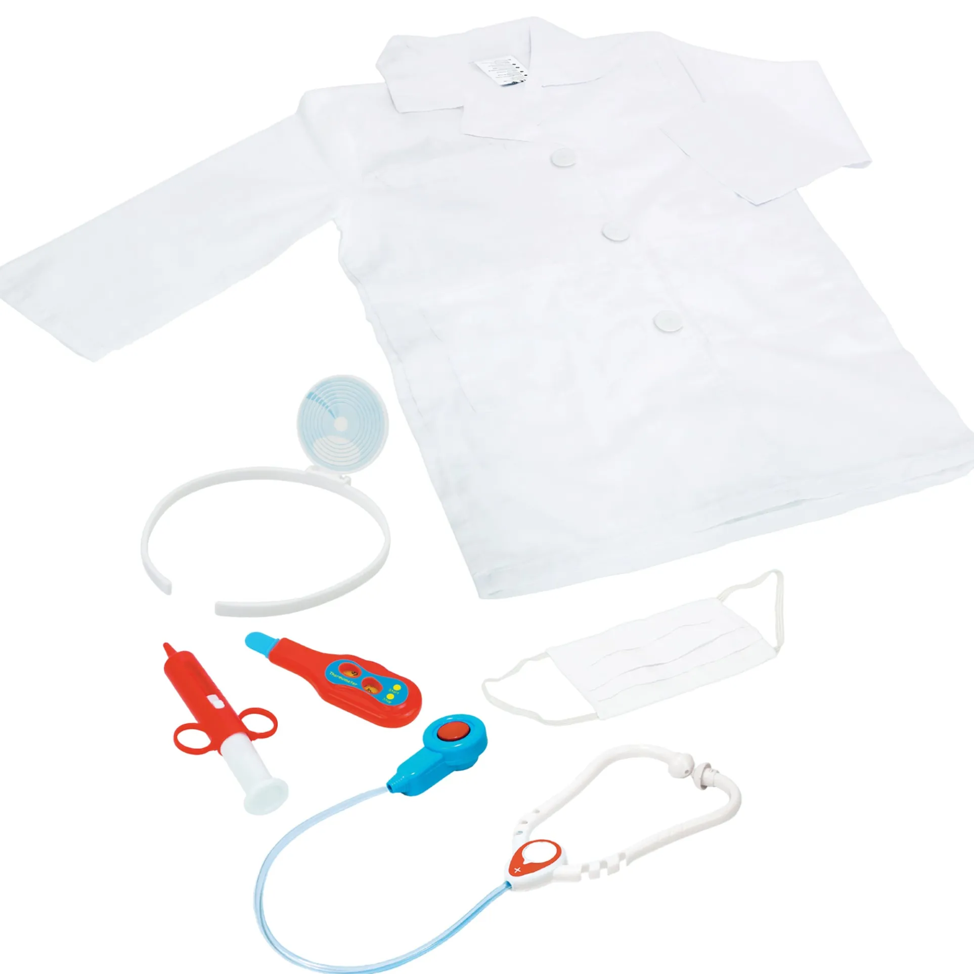 Playful Minds 6pc Doctor Dress Up Set - White & Red
