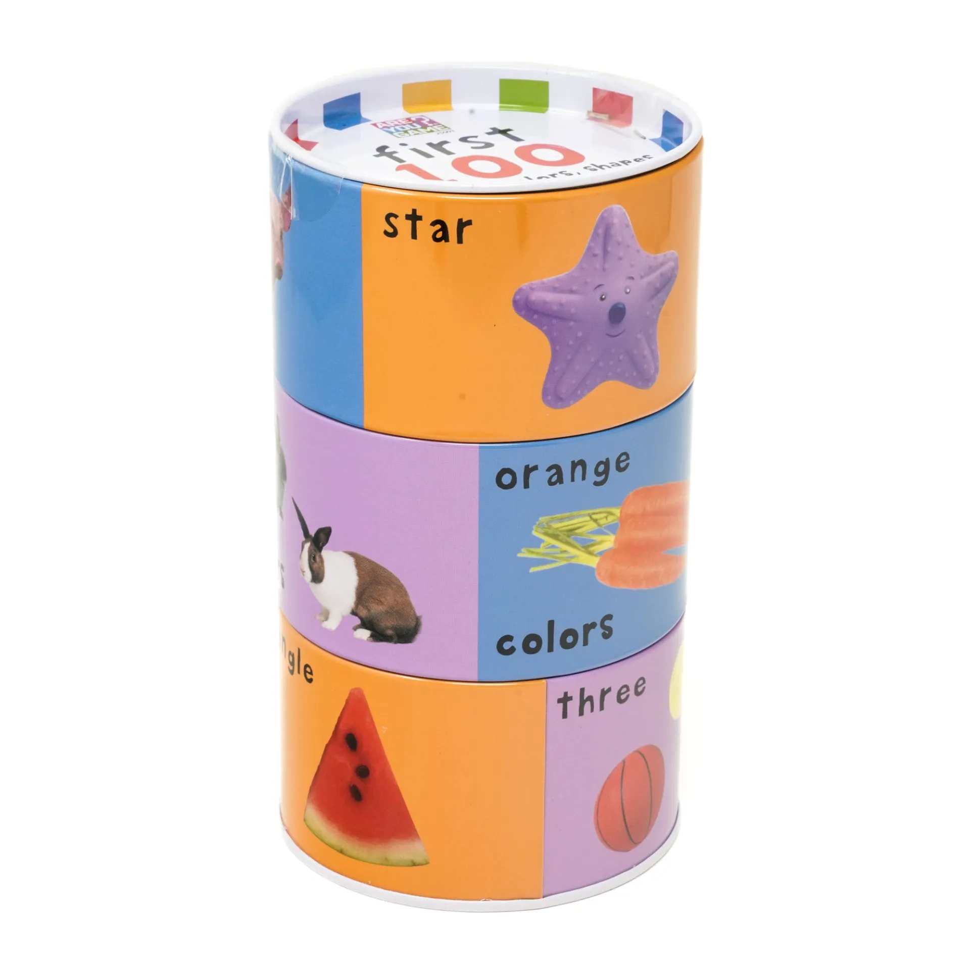 AreYouGame.com First 100 Puzzle Tin - Numbers, Colors, Shapes - 24 Pcs