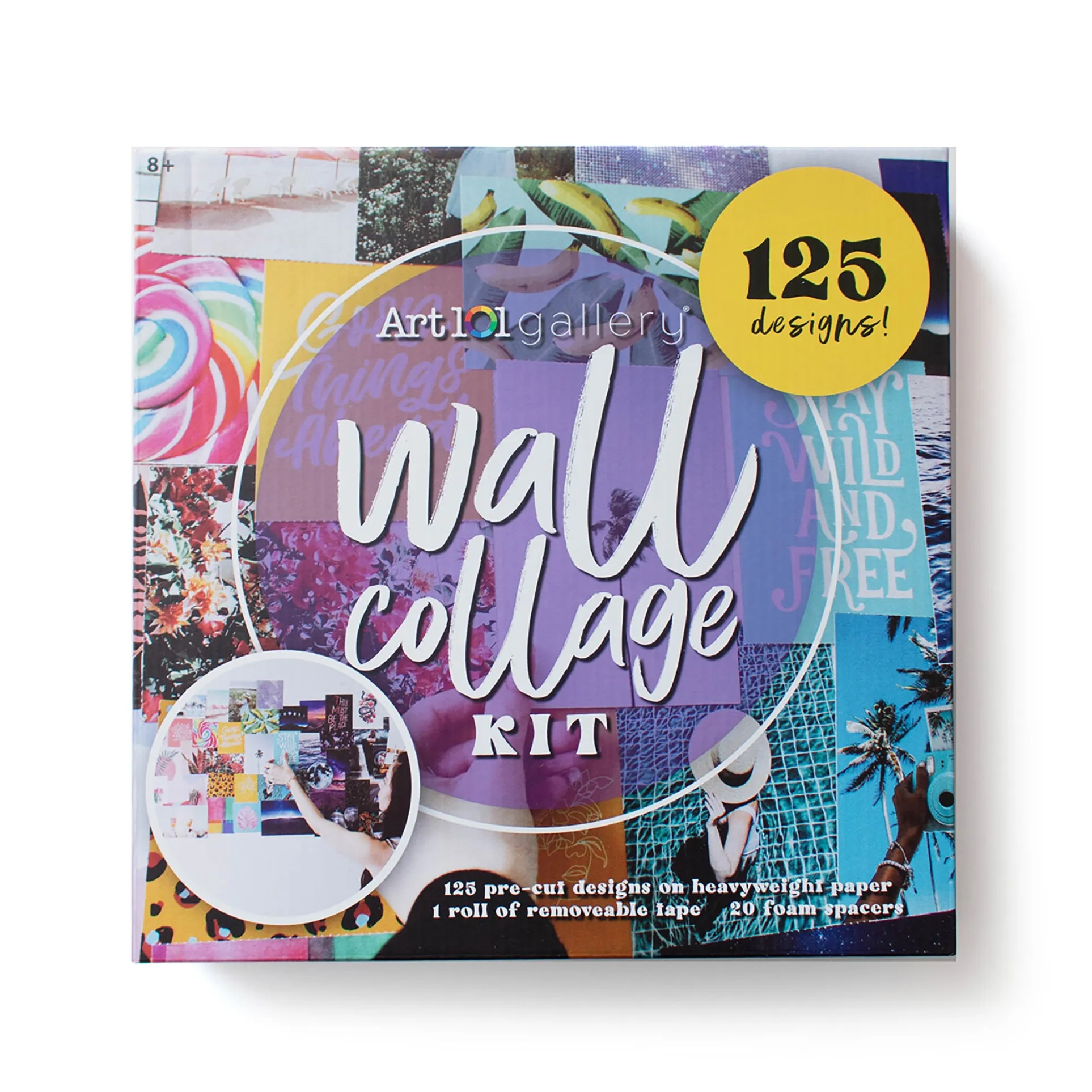 Art 101 Trendy Wall Collage Kit - 125 Piece Design Set