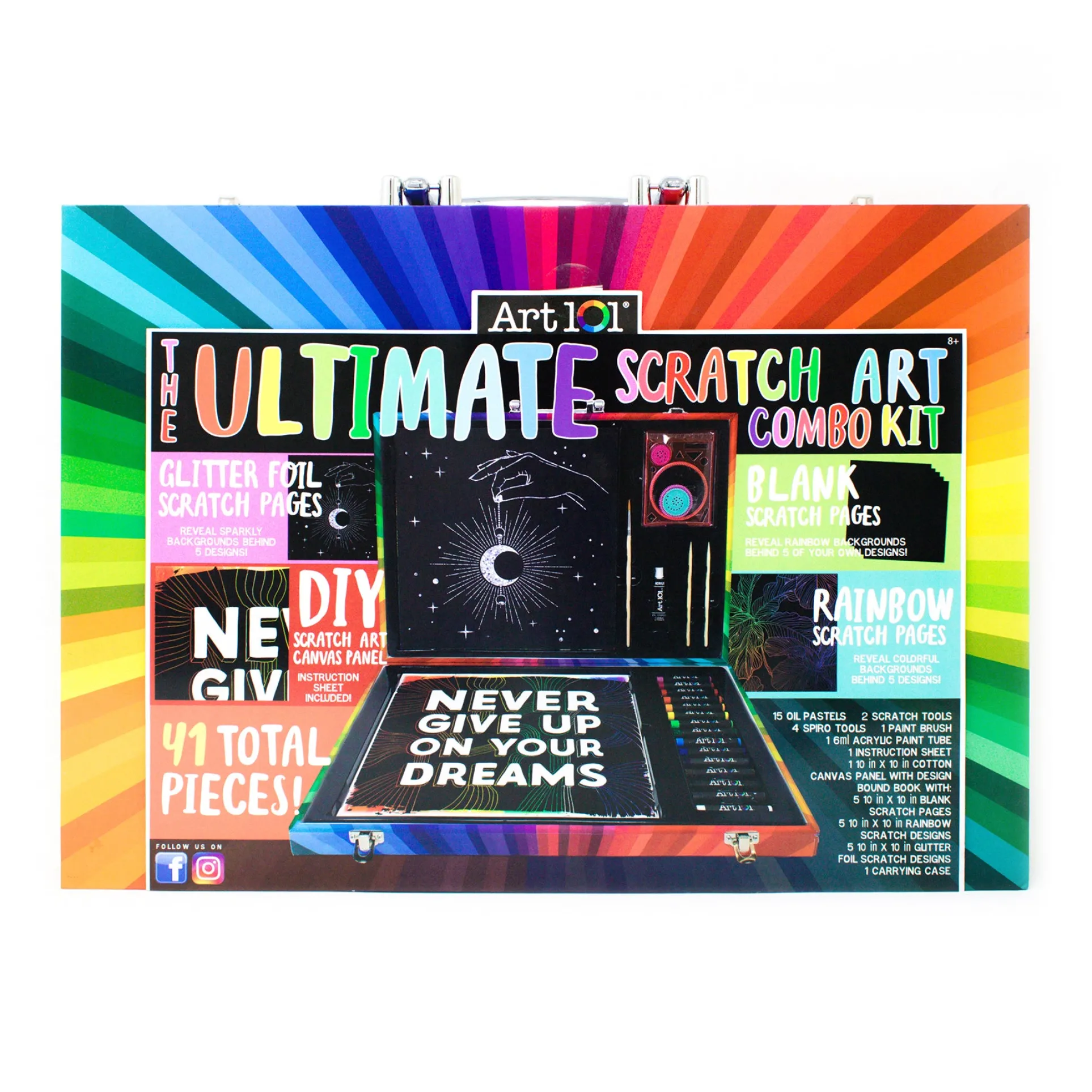 Art 101 Ultimate Scratch Art Combo Kit - 41 Piece Creative Set
