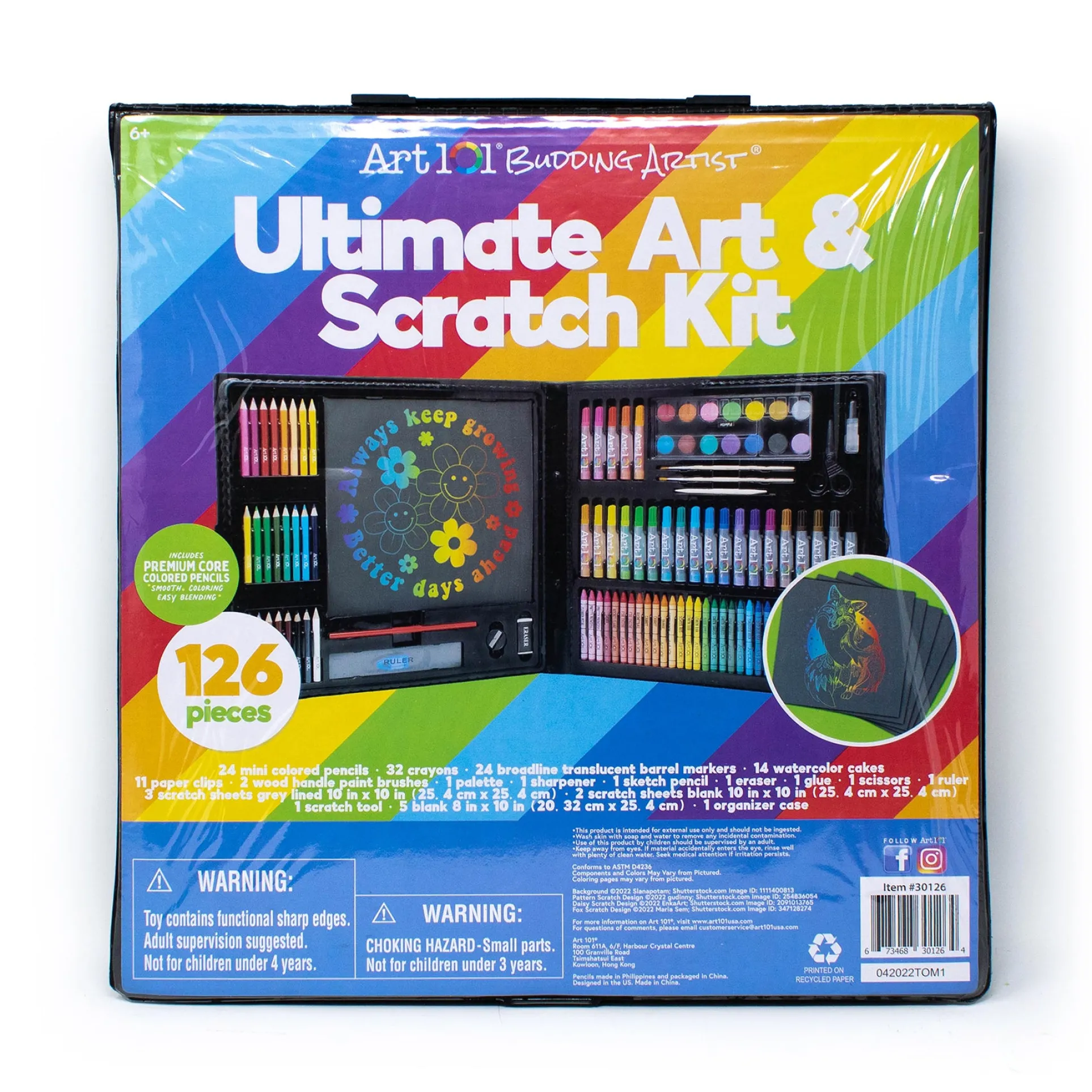 Art 101 Ultimate Scratch Art and Drawing Kit - 126 Pieces