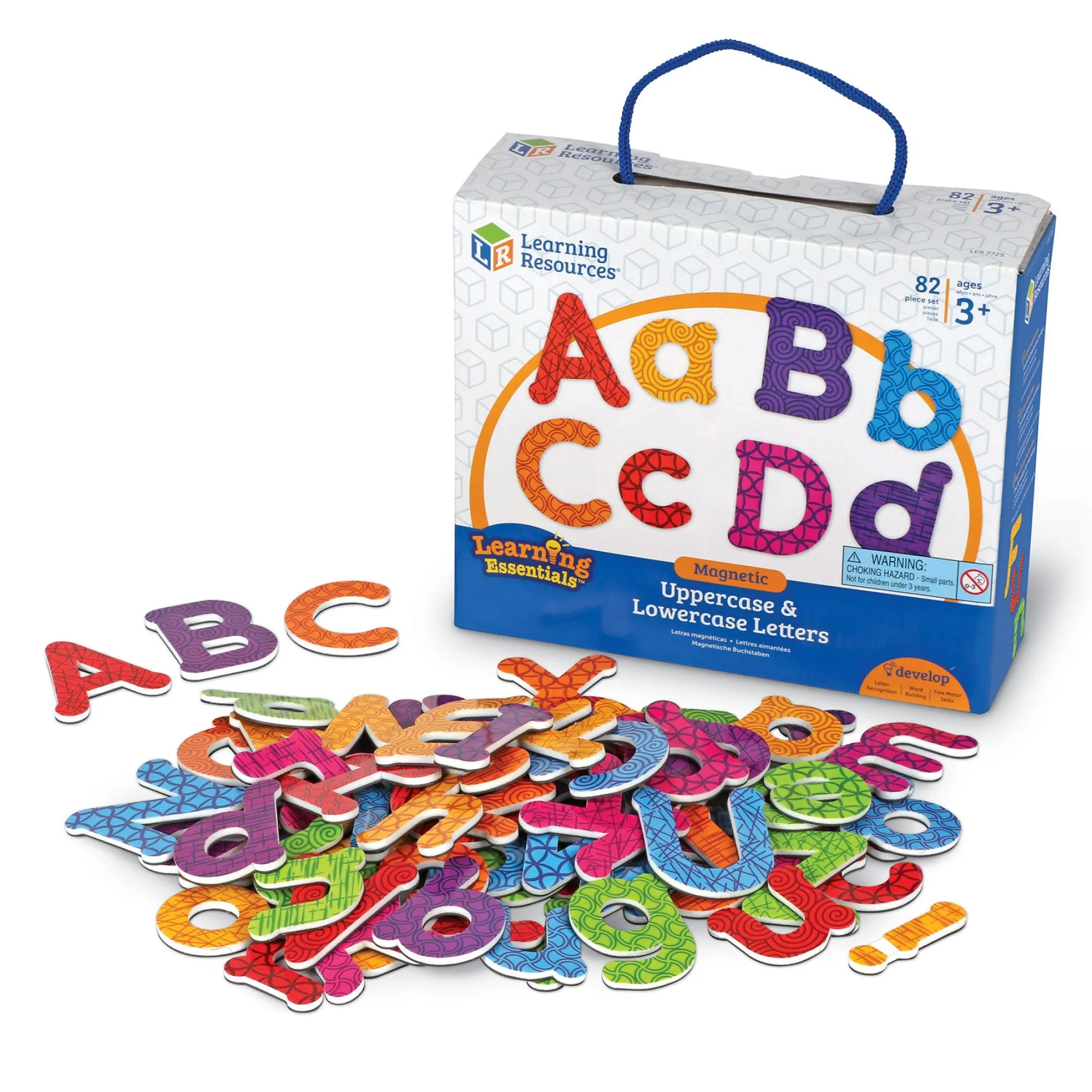 Learning Resources Magnetic Alphabet Set - Uppercase & Lowercase Letters - 82 Pieces