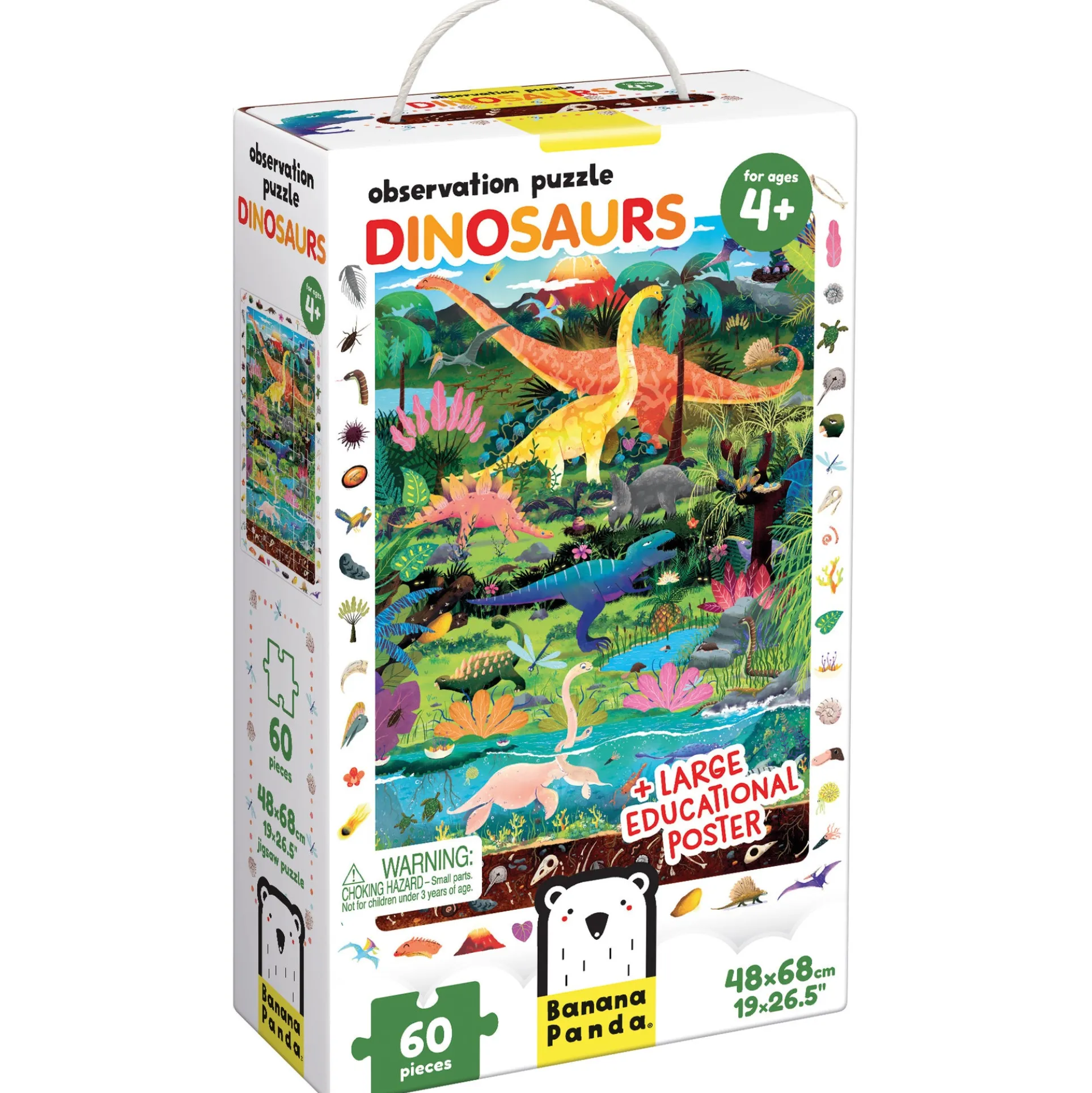 Banana Panda Dinosaurs Observation Floor Puzzle - 60 pc