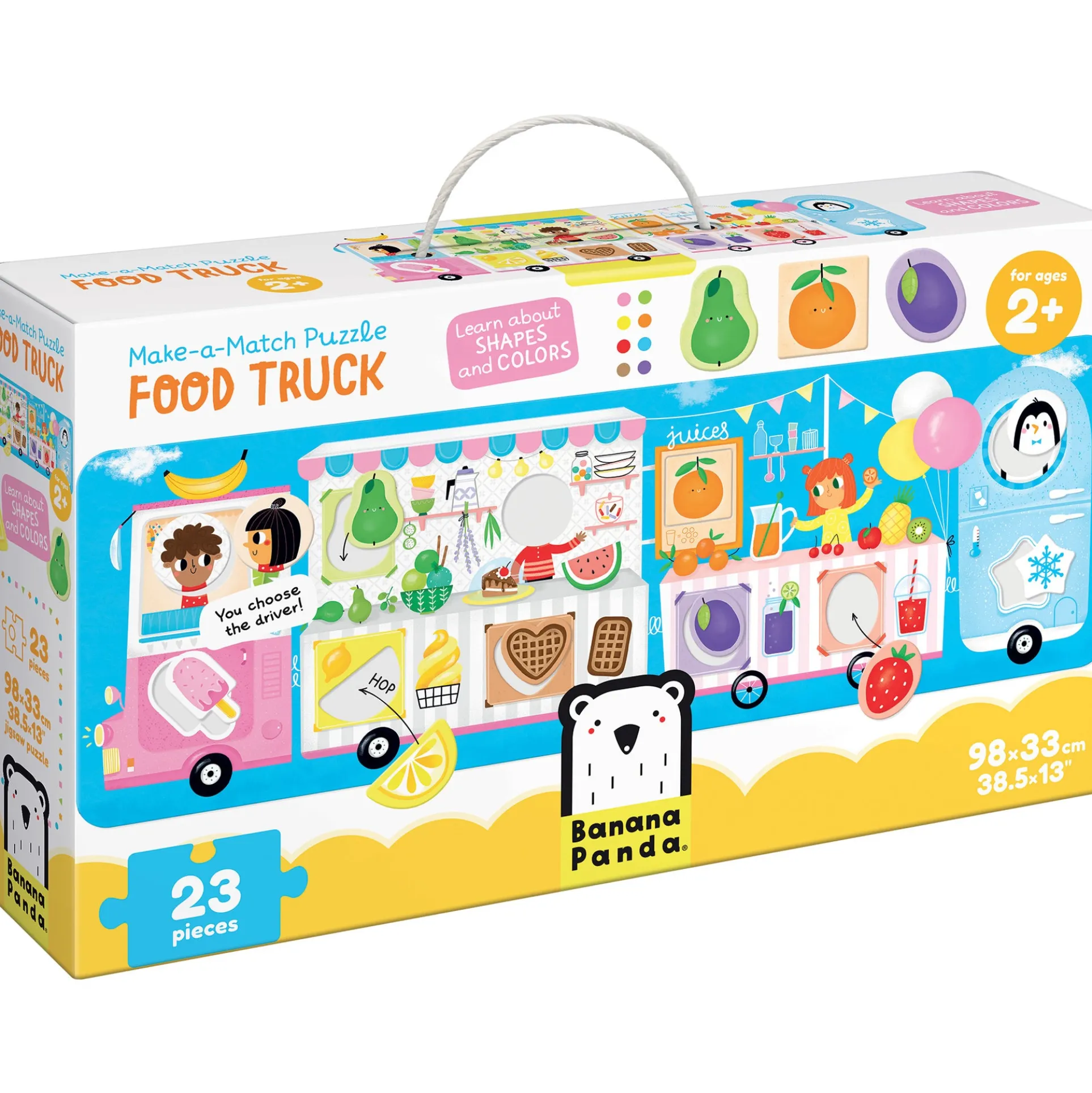 Banana Panda Food Truck Make-a-Match Jumbo Puzzle - 23 pc