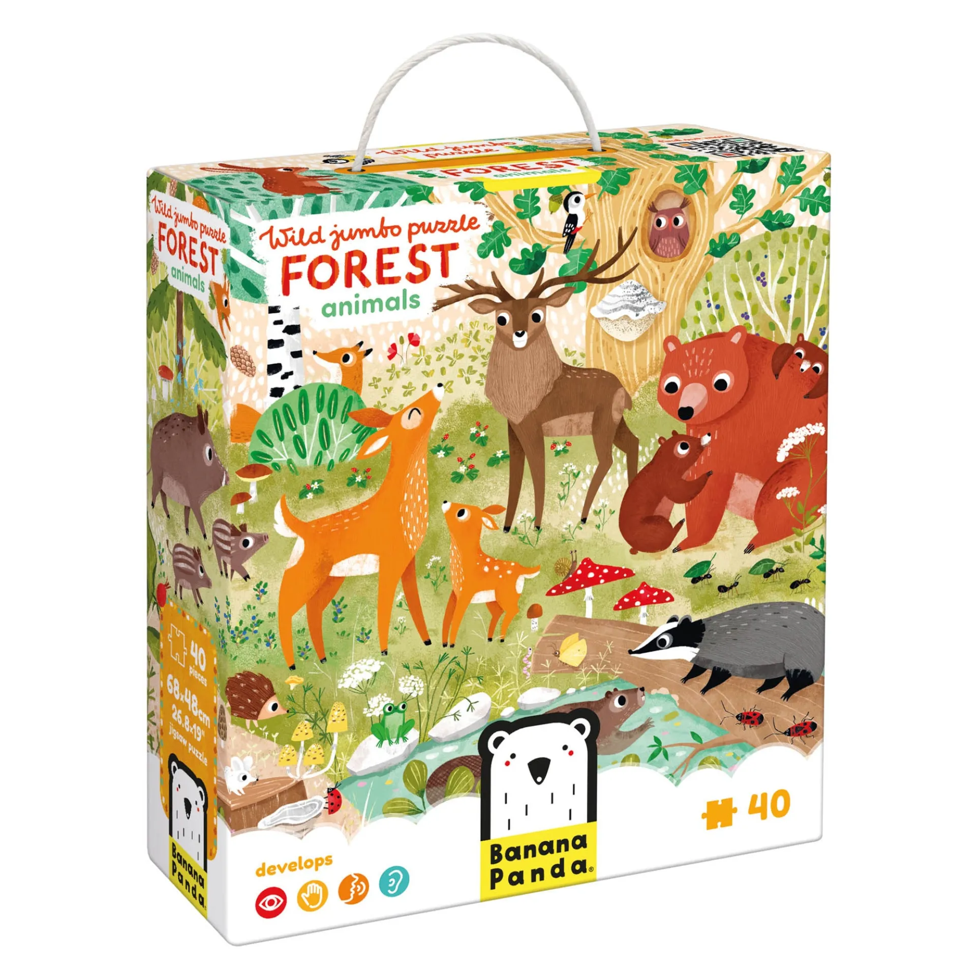 Banana Panda Forest Animals Jumbo Puzzle - 40 pc