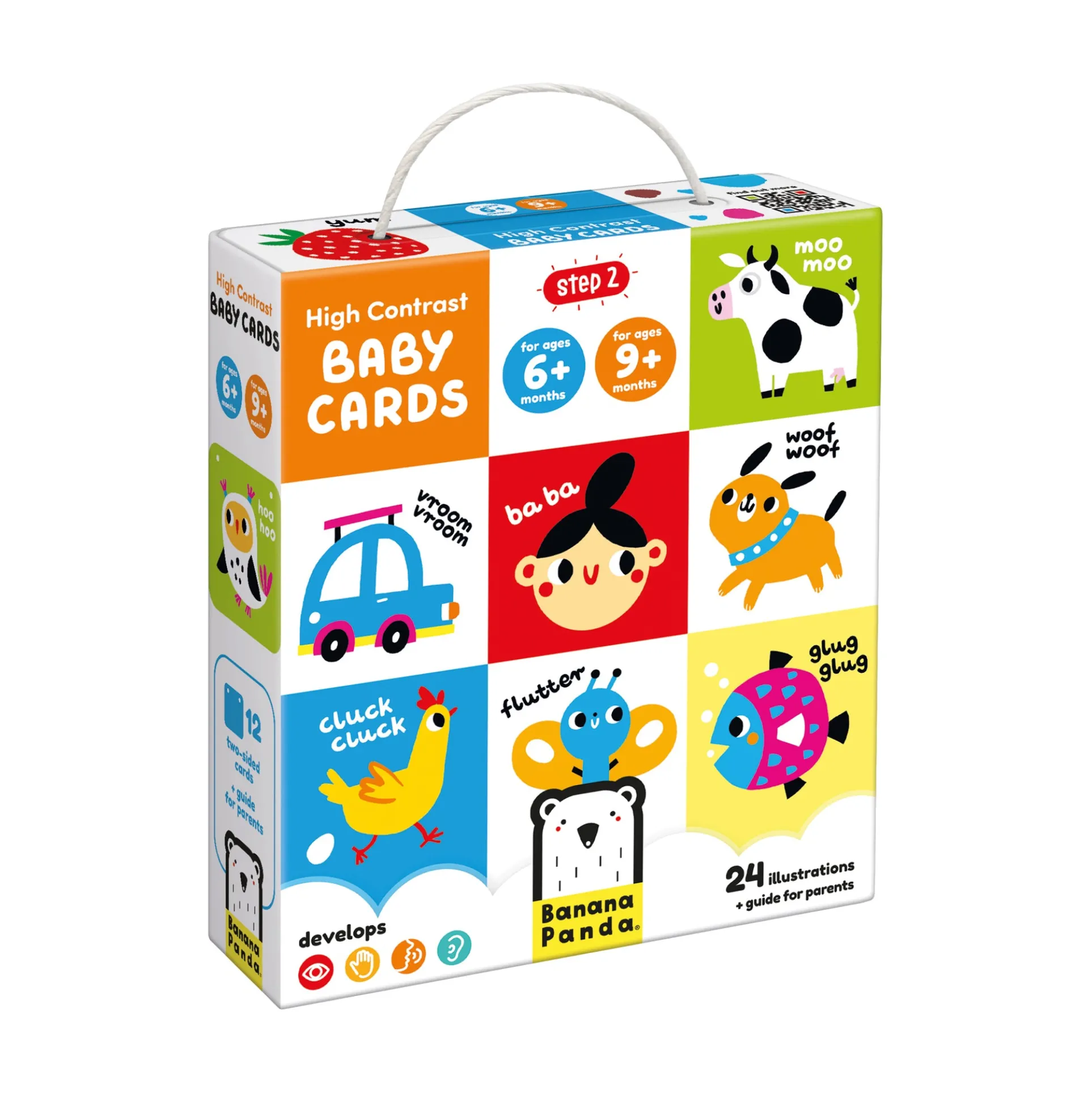 Banana Panda High Contrast Baby Cards – Visual Development Set 6m+ 9m+