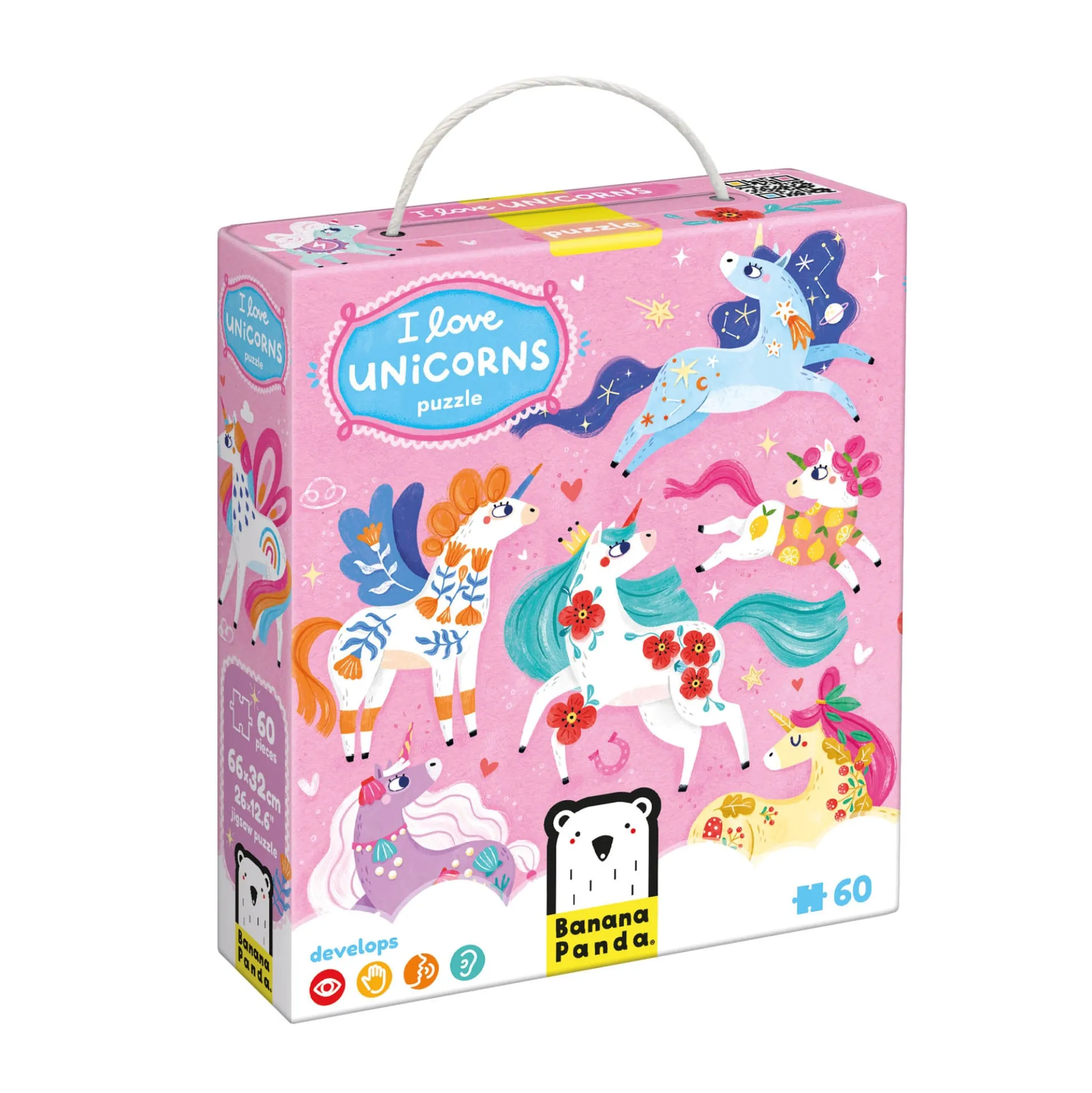 Banana Panda I Love Unicorns Puzzle - 60 pc