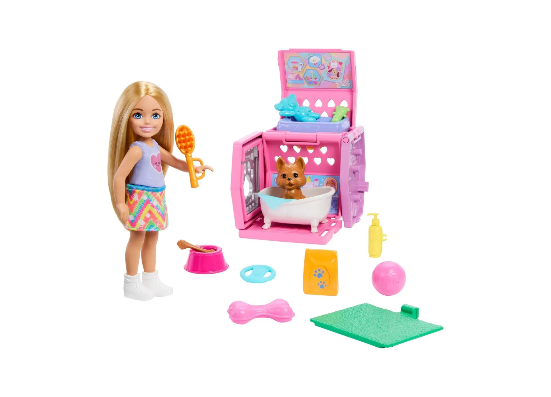 Barbie Chelsea Puppy Playset with Transformative Carrier and Doll