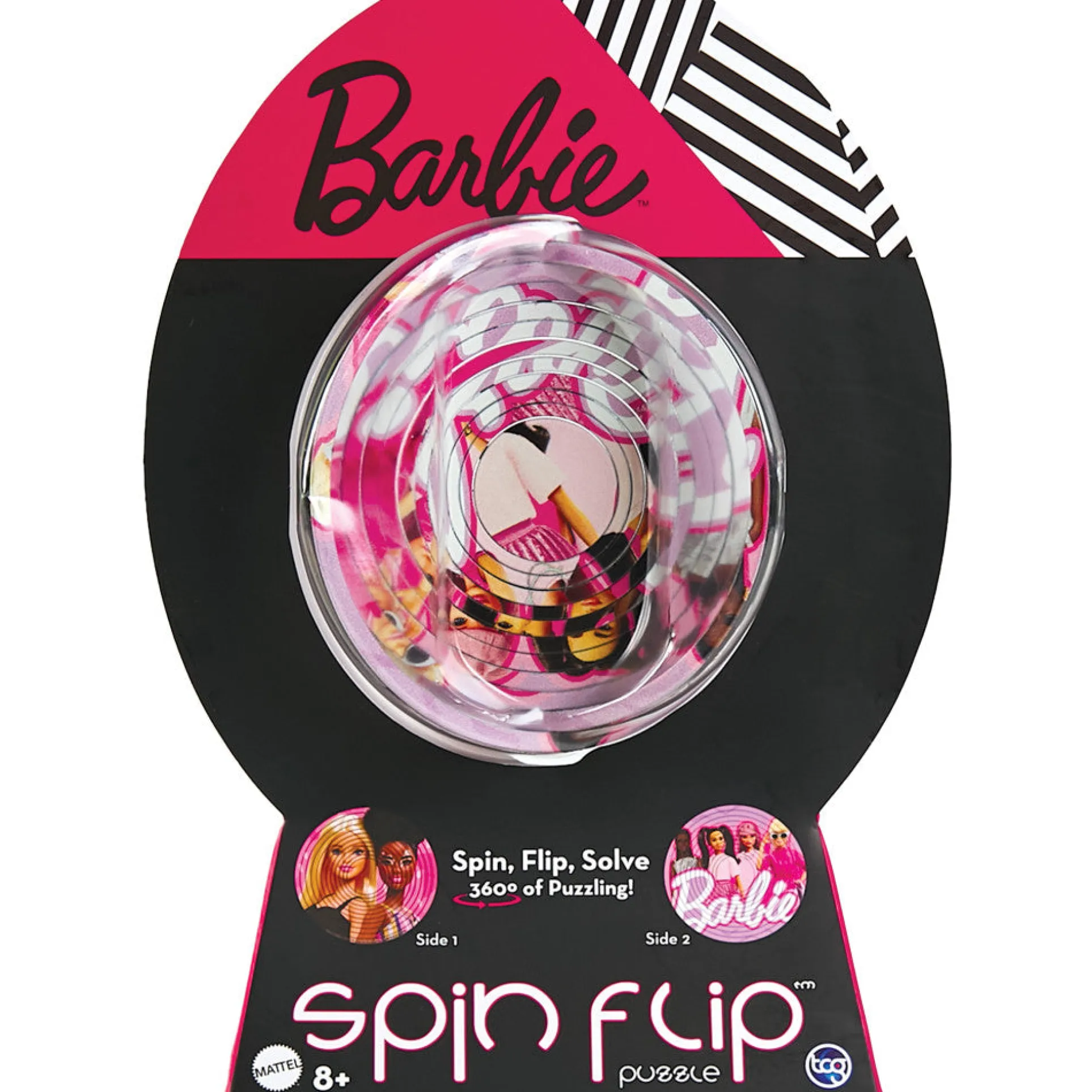 Barbie Glam Girls Spin Flip Puzzle - Double-Sided 12-Ring Game